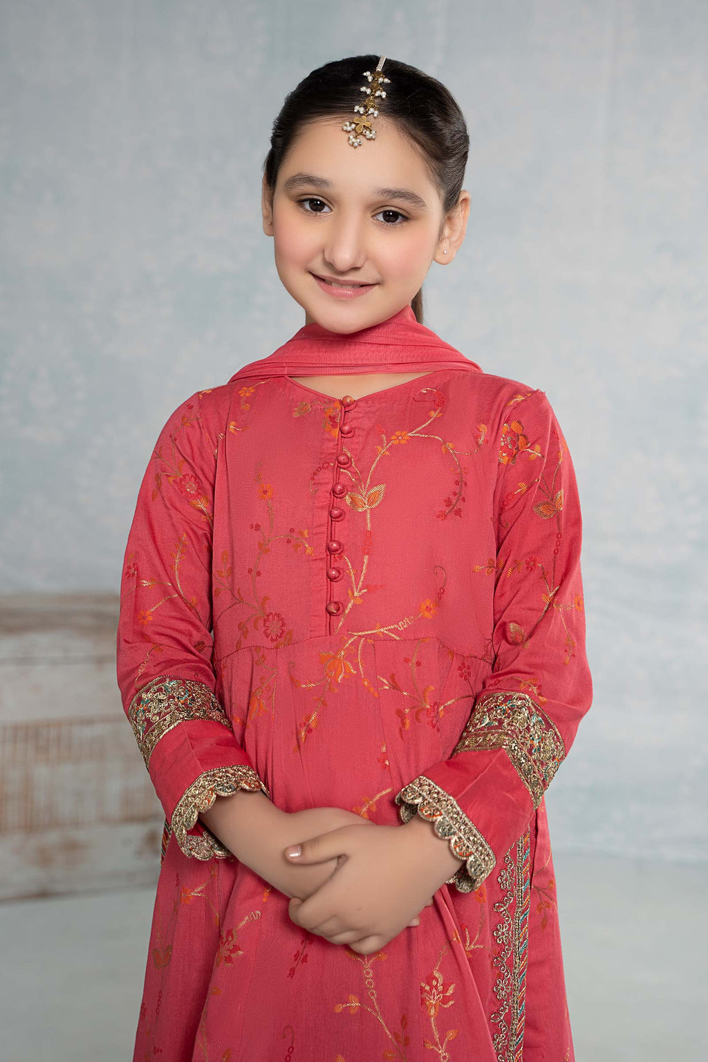 Maria B | 3 Piece Embroidered Jacquard Broshiasuit | MKD-EF24-23 - Libasekhas