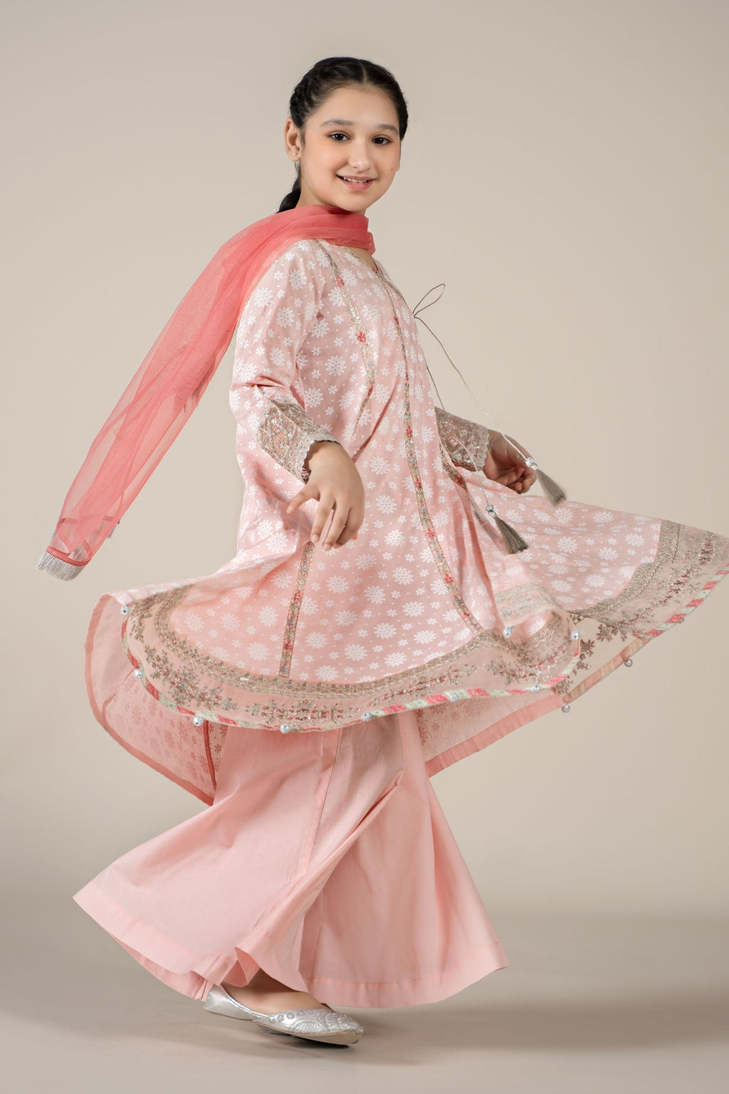 Maria B | 3 Piece Embroidered Lawn Suit | MKD-EF25-09 - Libasekhas