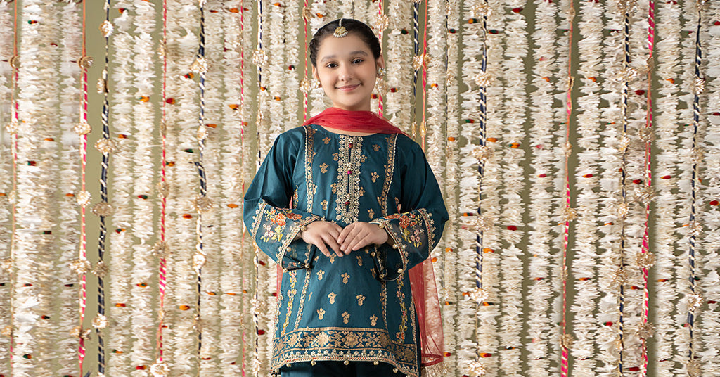 Maria B | 3 Piece Embroidered Lawn Suit | MKD-EF25-24 - Libasekhas