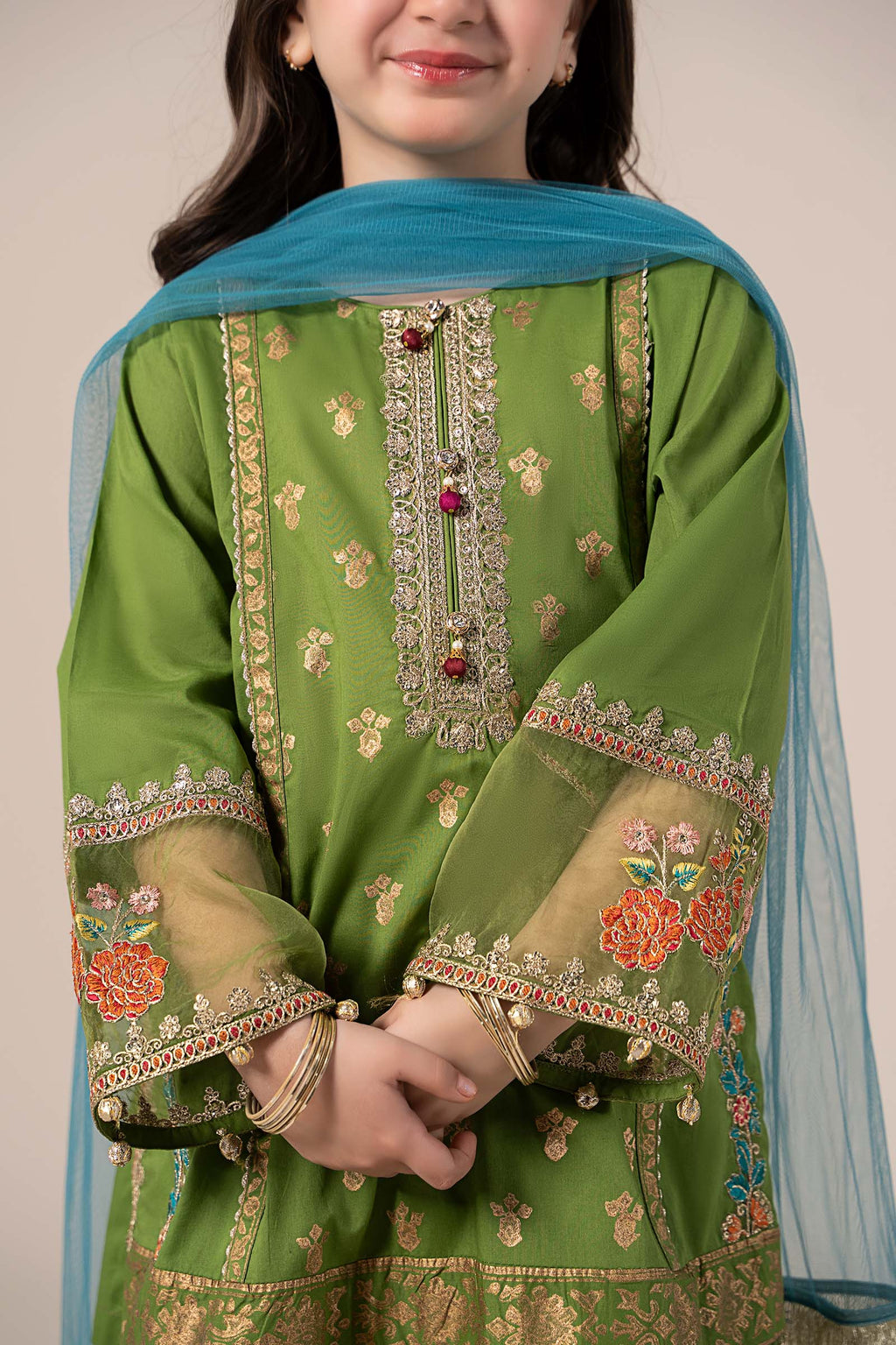 Maria B | 3 Piece Embroidered Lawn Suit | MKD-EF25-24 - Libasekhas