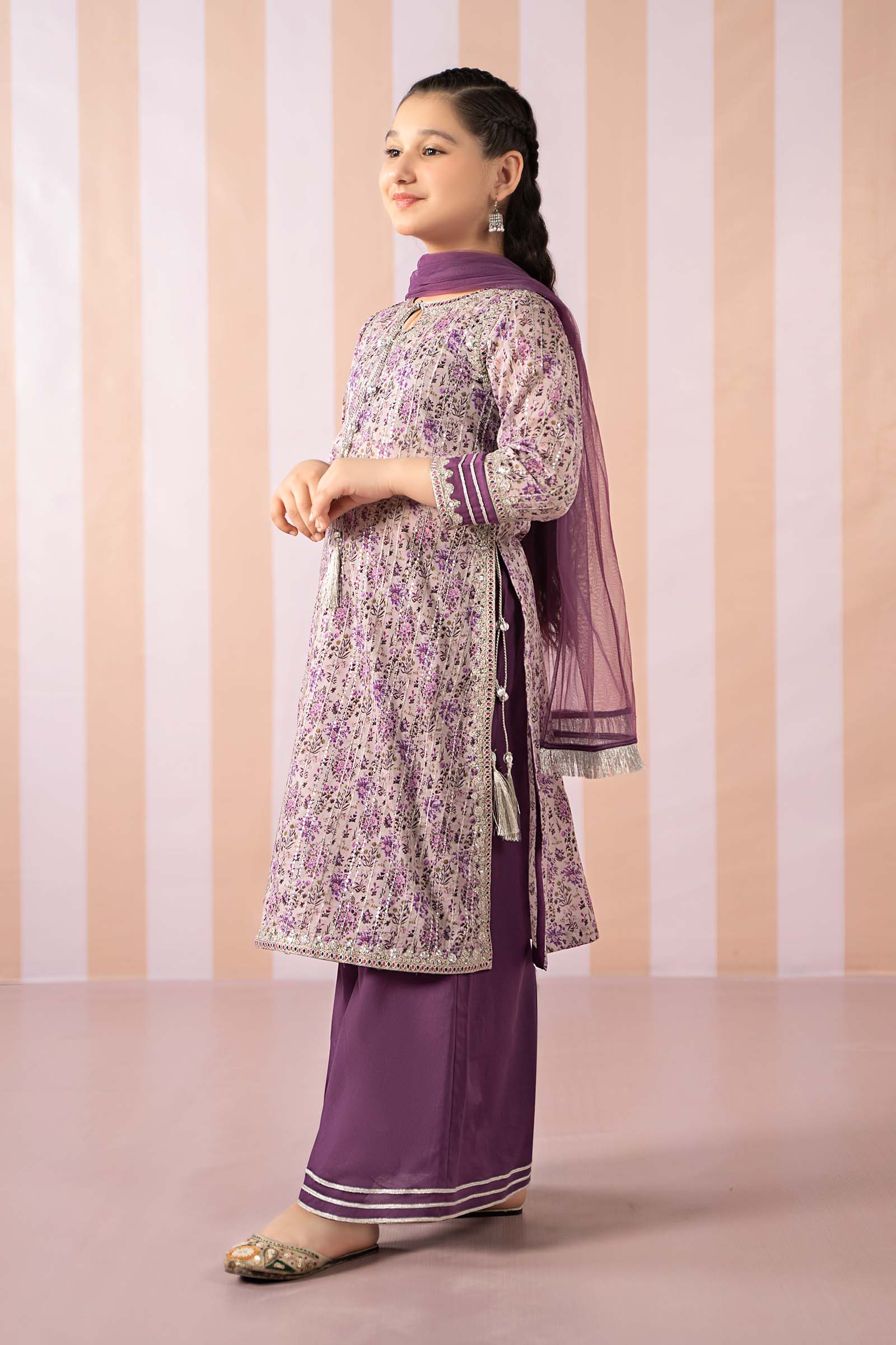Maria B | 3 Piece Embroidered Lawn Suit | MKD-EF25-27 - Libasekhas