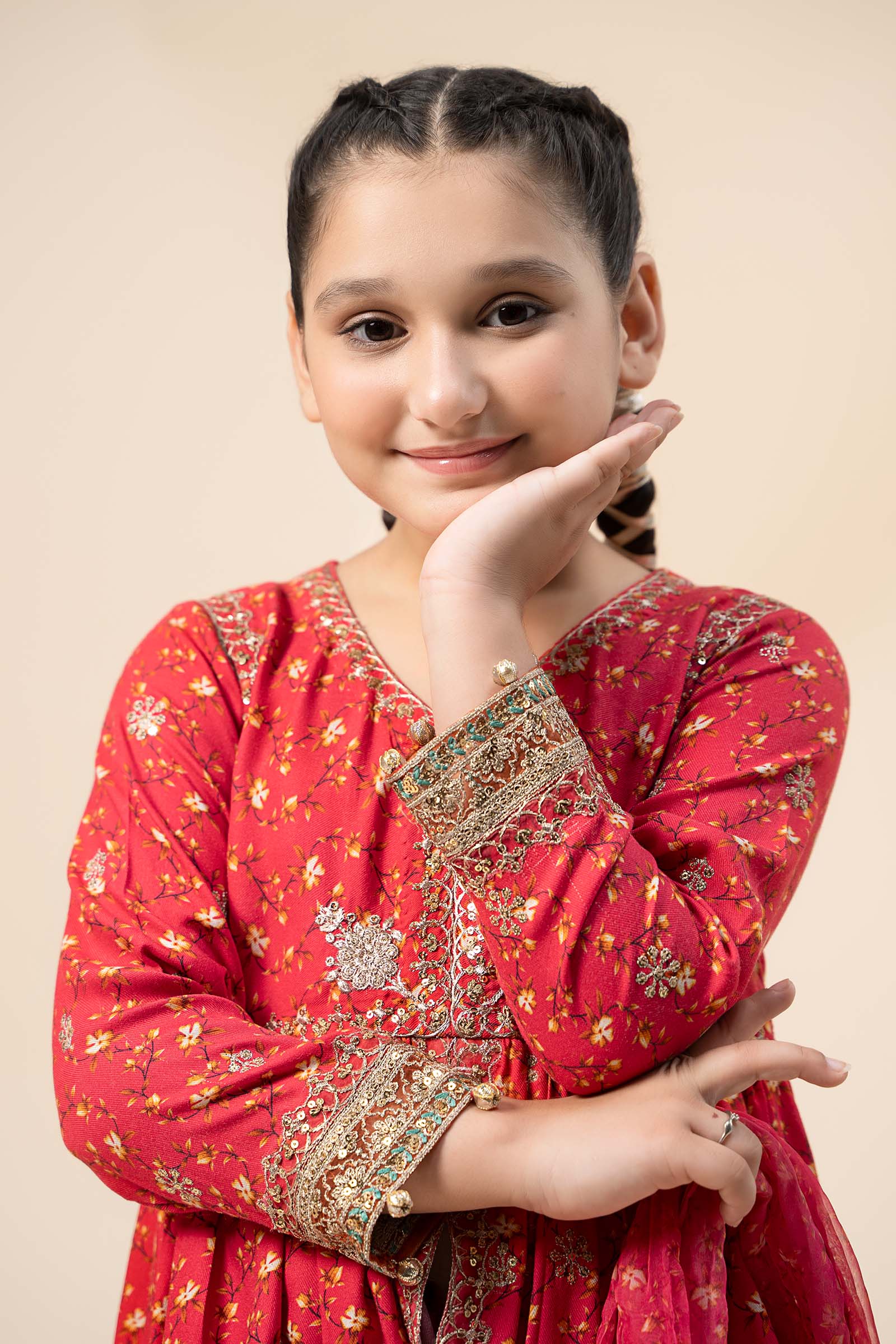 Maria B | 3 Piece Embroidered Marina Twill Suit | MKD-W24-12 - Libasekhas