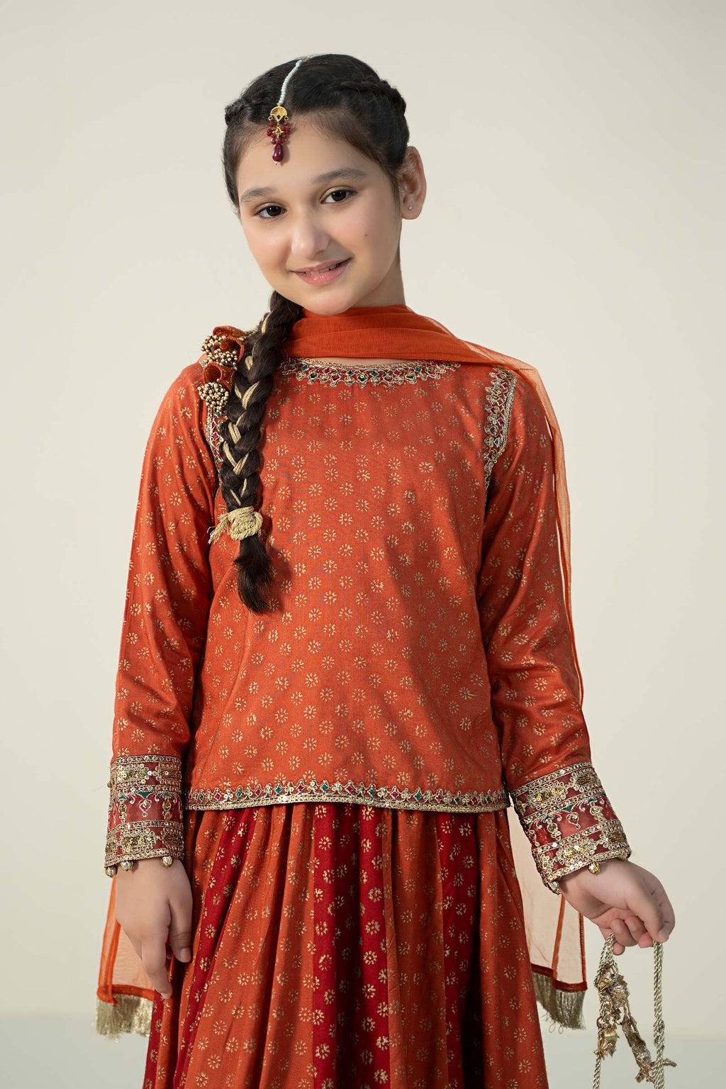 Maria B | 3 Piece Printed Linen Suit | MKD-W24-20 - Libasekhas