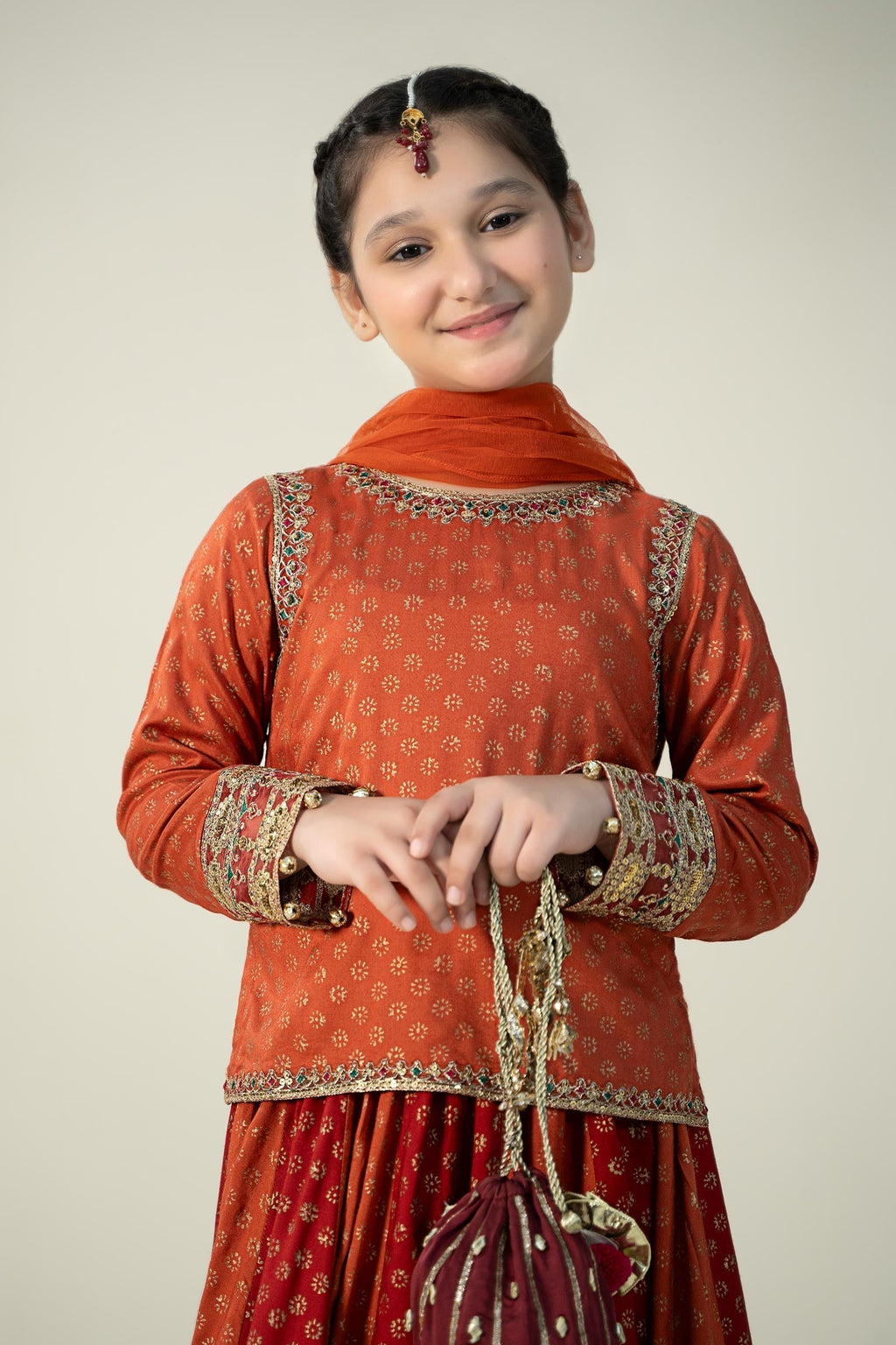 Maria B | 3 Piece Printed Linen Suit | MKD-W24-20 - Libasekhas