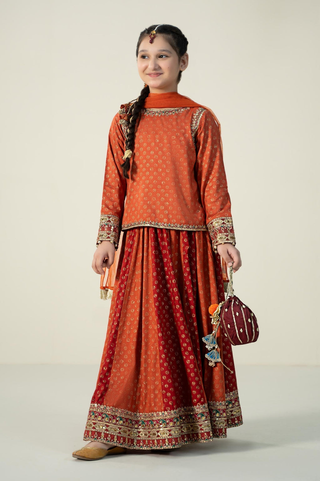 Maria B | 3 Piece Printed Linen Suit | MKD-W24-20 - Libasekhas