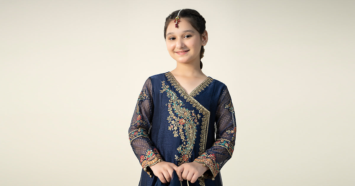 Maria B | 3 Piece Embroidered Paper Cotton Suit | MKD-W24-22 - Libasekhas