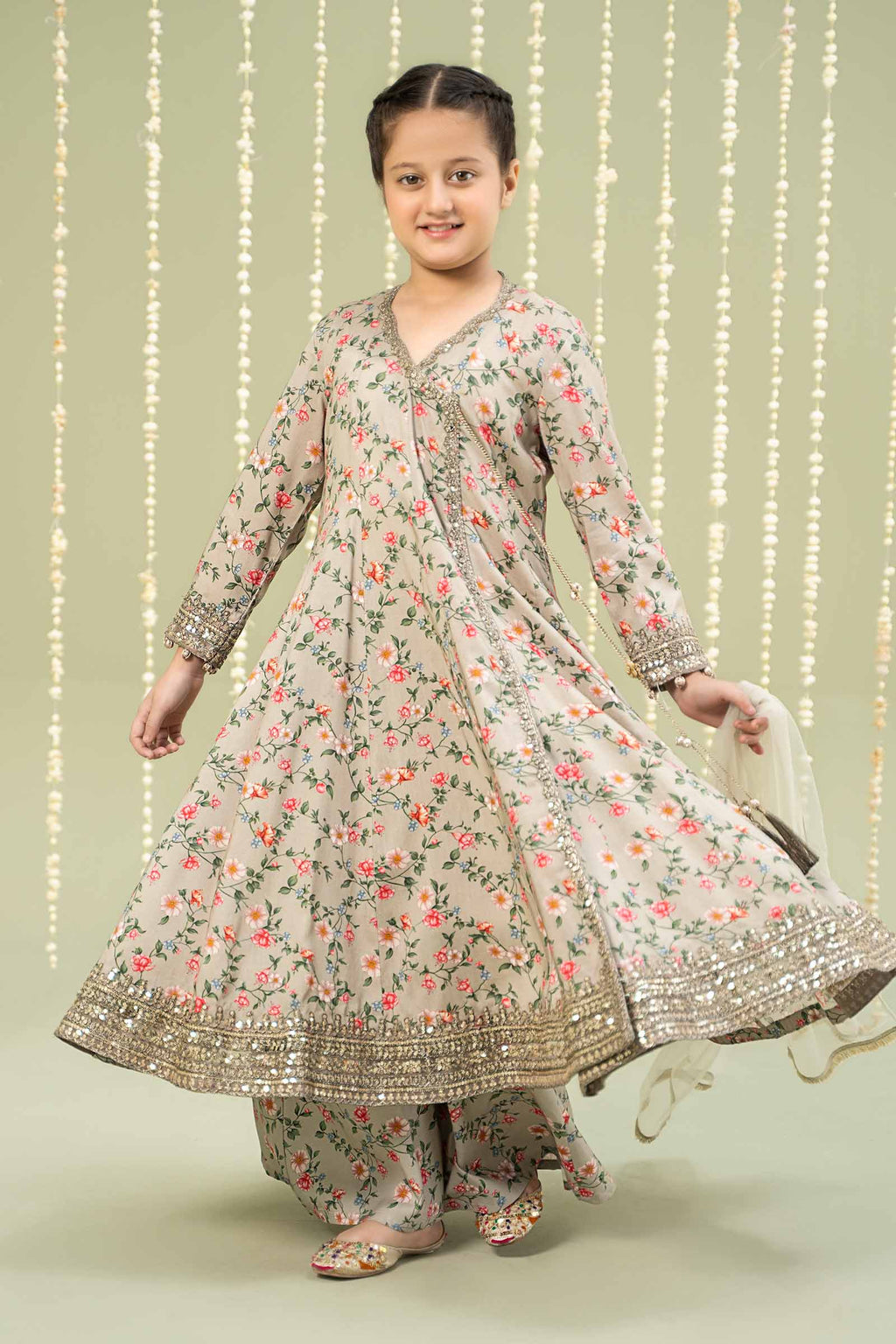 Maria B | 3 Piece Printed Linen Suit | MKD-W24-26 - Libasekhas