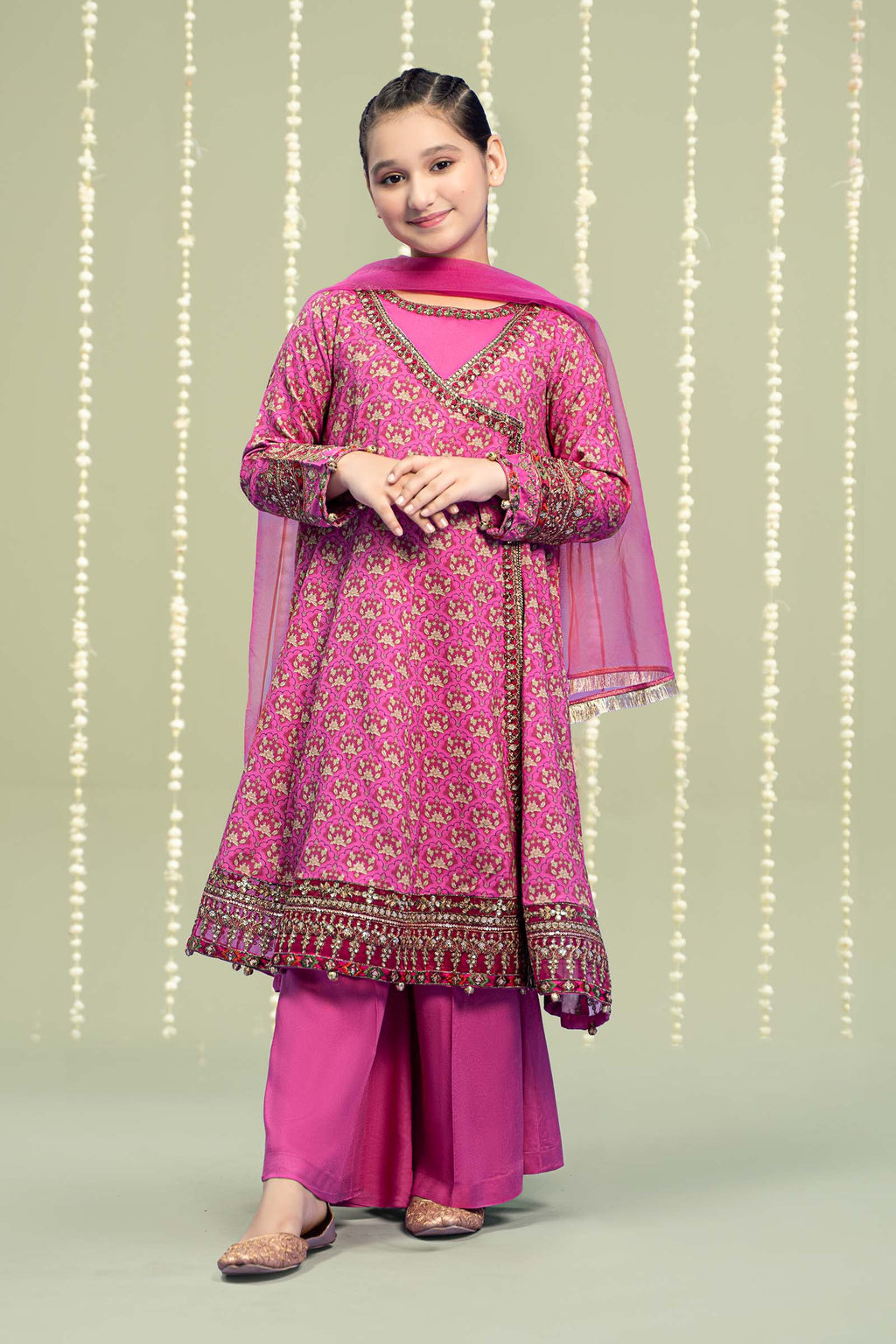 Maria B | 3 Piece Printed Linen Suit | MKD-W24-16 - Libasekhas