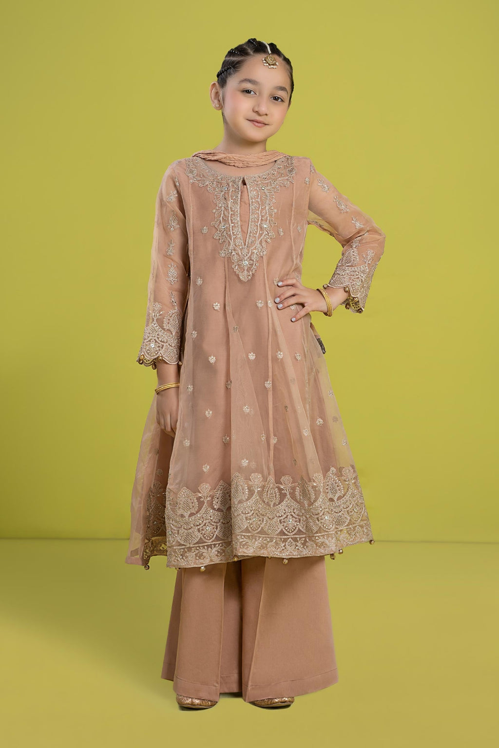 Maria B | 3 Piece Embroidered Organza Suit | MKS-EF24-05 - Libasekhas
