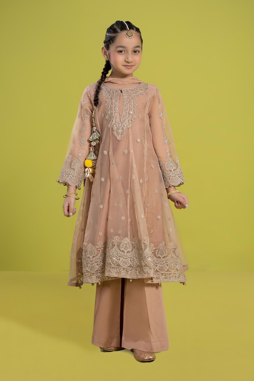 Maria B | 3 Piece Embroidered Organza Suit | MKS-EF24-05 - Libasekhas