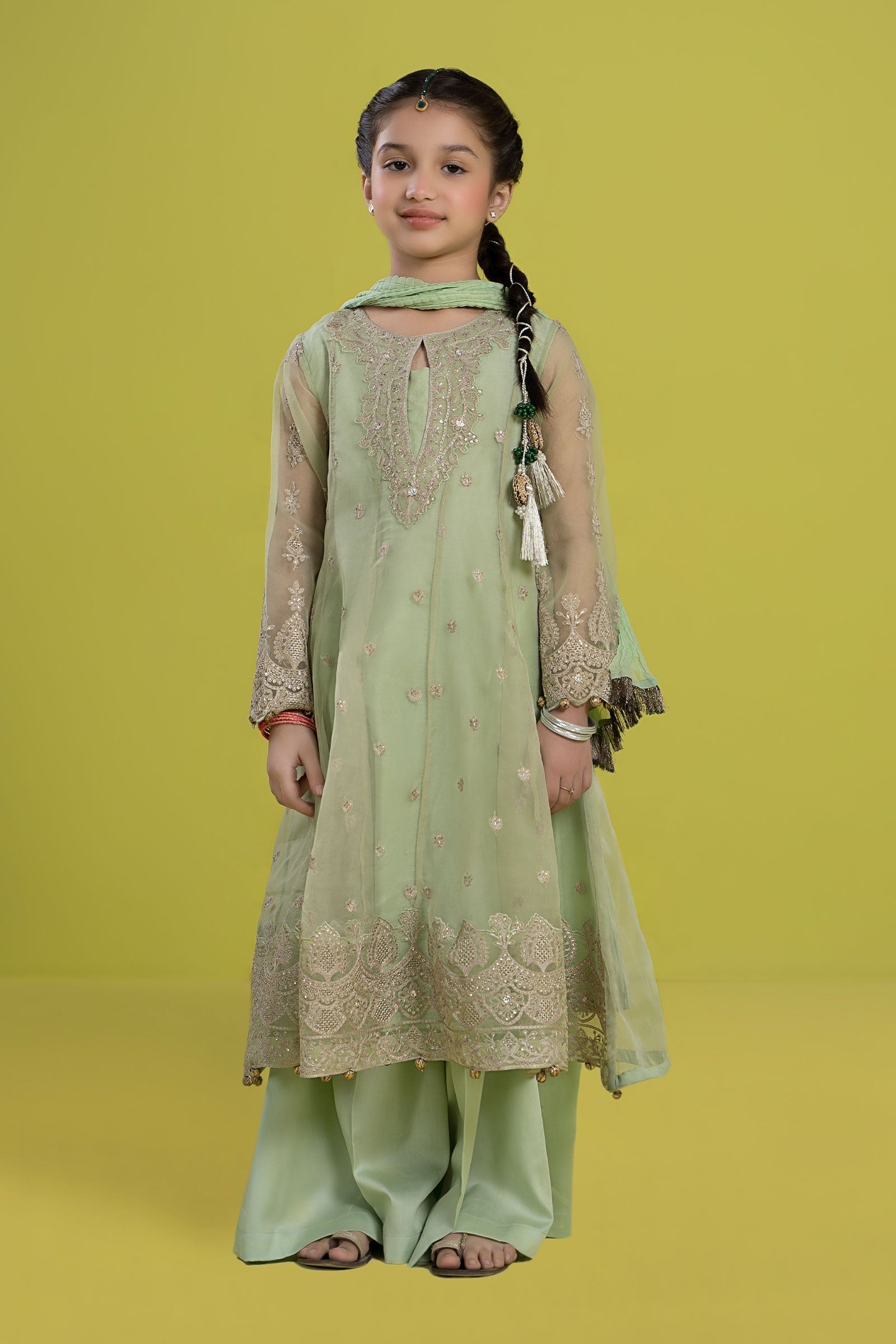 Maria B | 3 Piece Embroidered Organza Suit | MKS-EF24-05 - Libasekhas