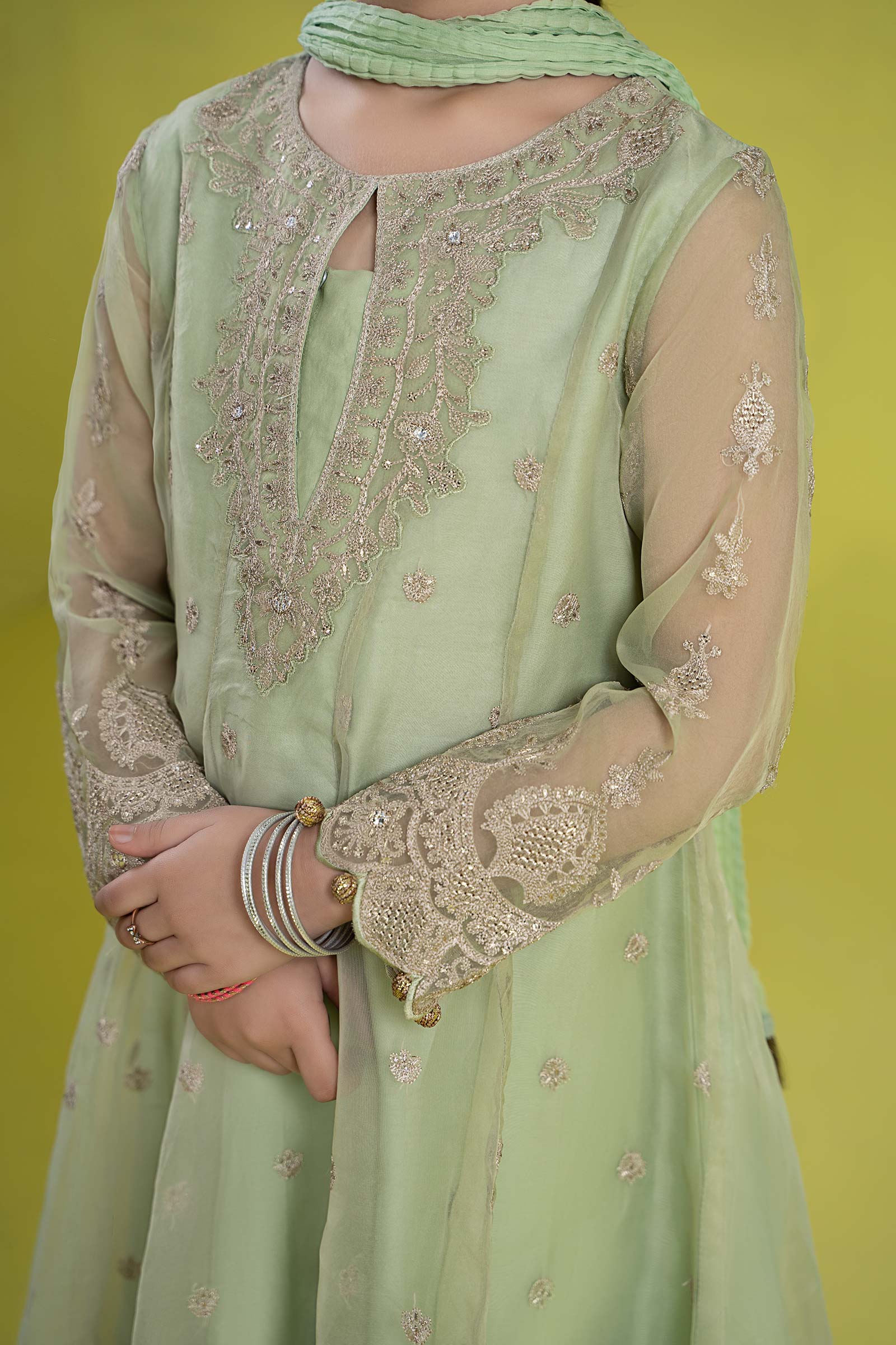 Maria B | 3 Piece Embroidered Organza Suit | MKS-EF24-05 - Libasekhas