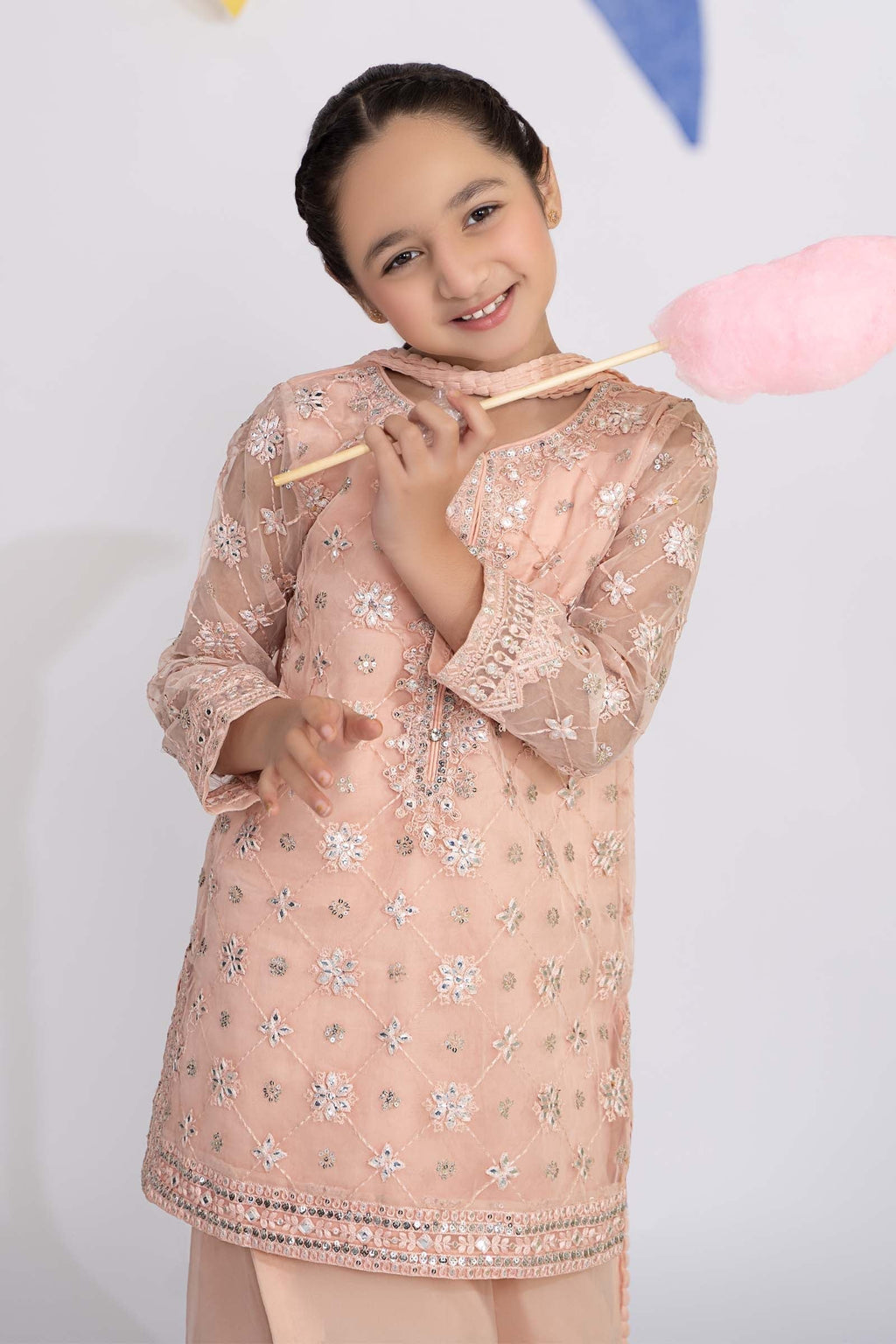 Maria B | 3 Piece Embroidered Organza Suit | MKS-EF24-11 - Libasekhas