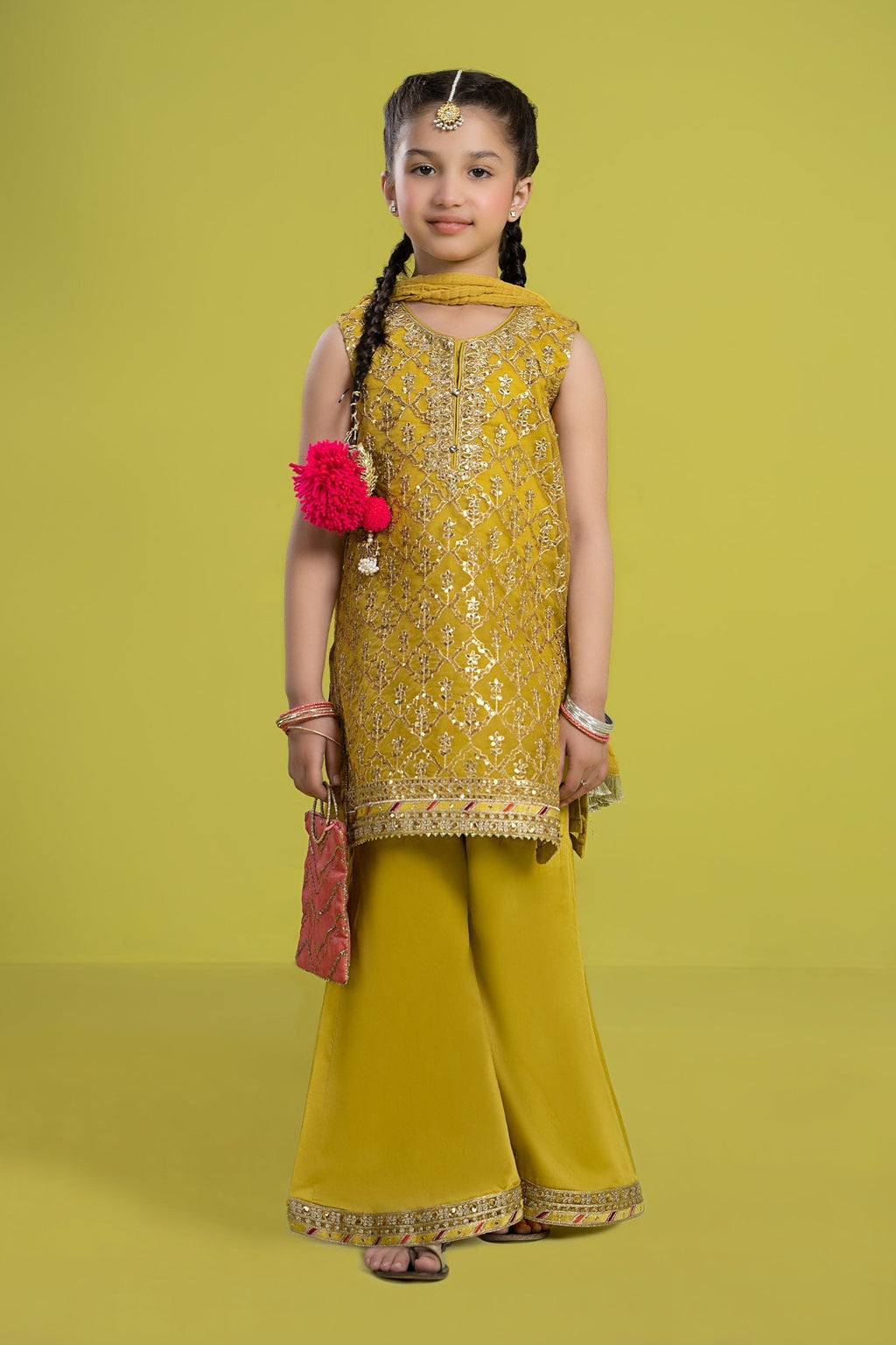Maria B | 3 Piece Embroidered Organza Suit | MKS-EF24-14 - Libasekhas