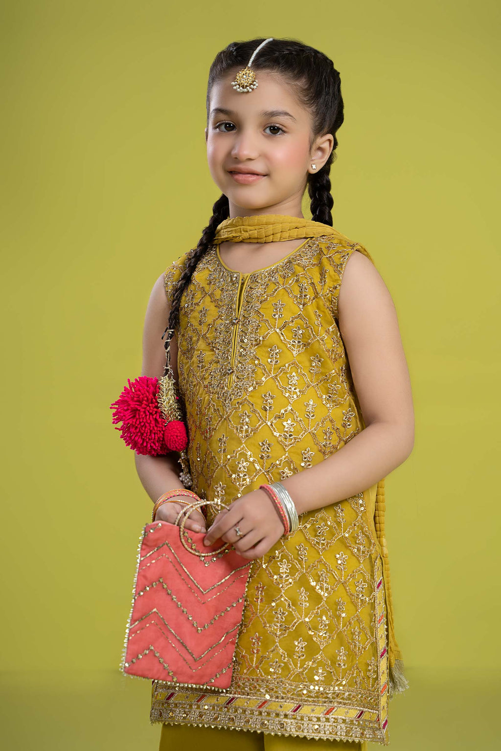 Maria B | 3 Piece Embroidered Organza Suit | MKS-EF24-14 - Libasekhas