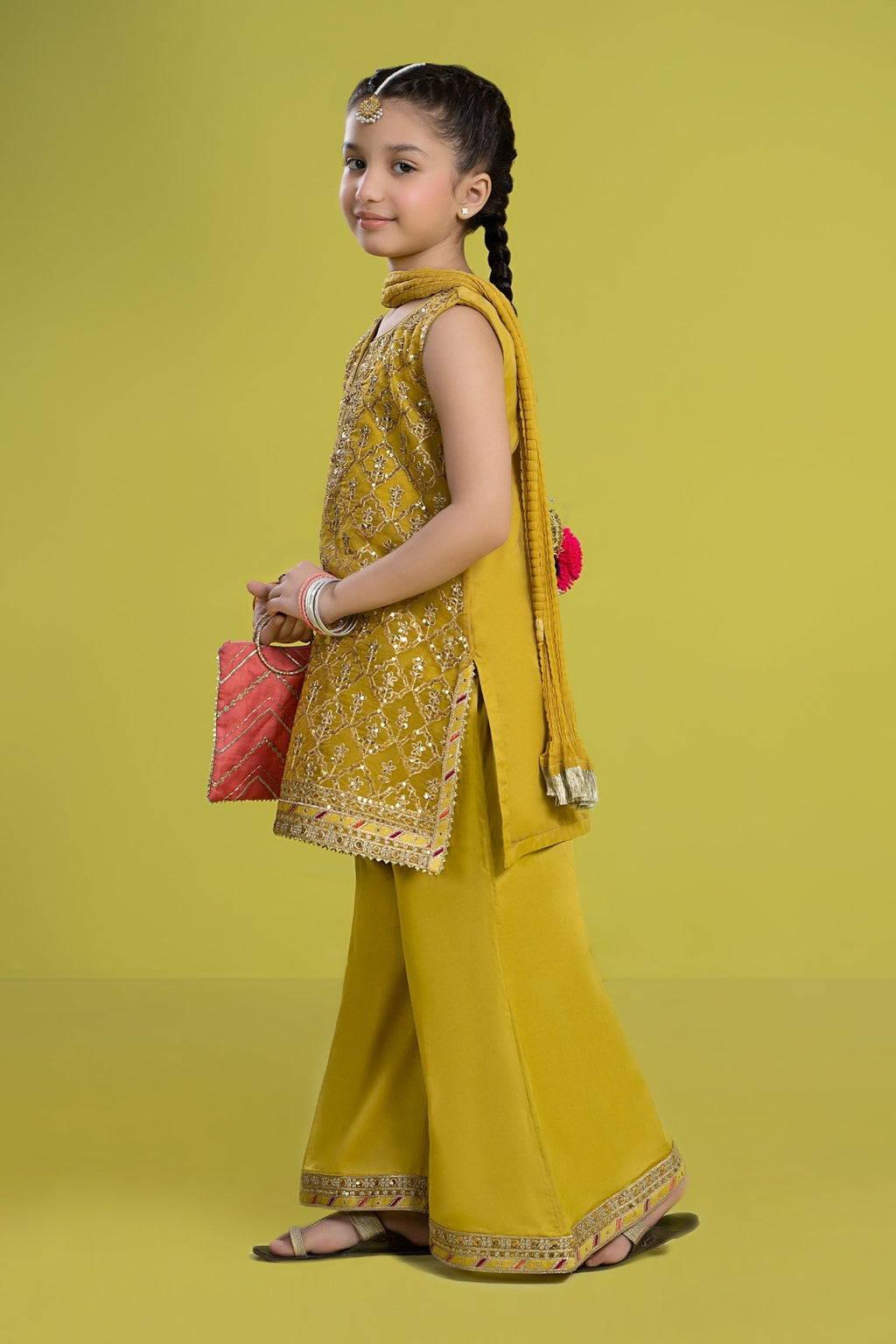 Maria B | 3 Piece Embroidered Organza Suit | MKS-EF24-14 - Libasekhas