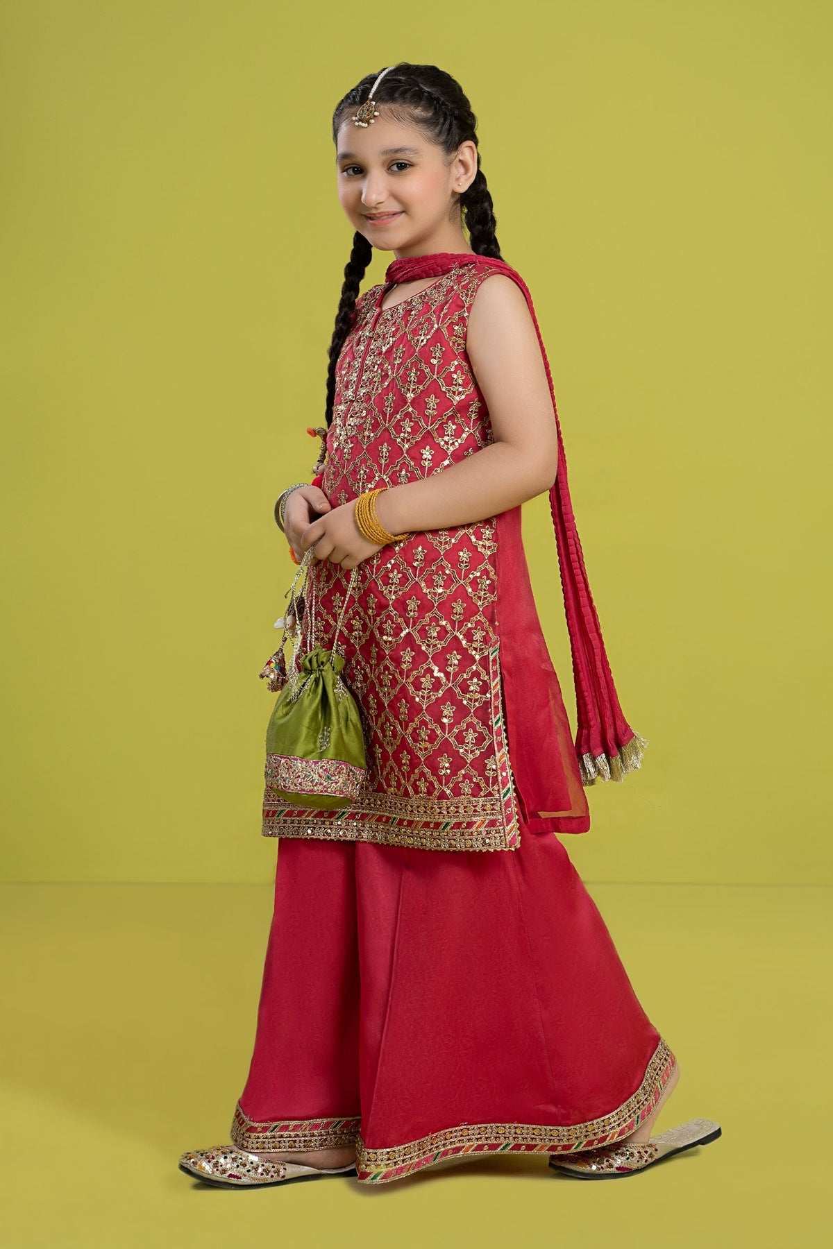 Maria B | 3 Piece Embroidered Organza Suit | MKS-EF24-14 - Libasekhas