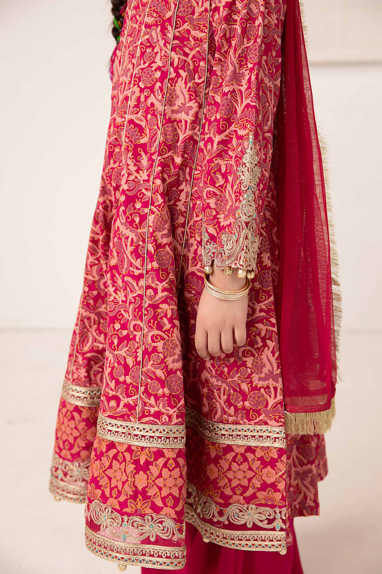 Maria B | 3 Piece Printed Raw Silk Suit | MKS-EA24-05 - Libasekhas