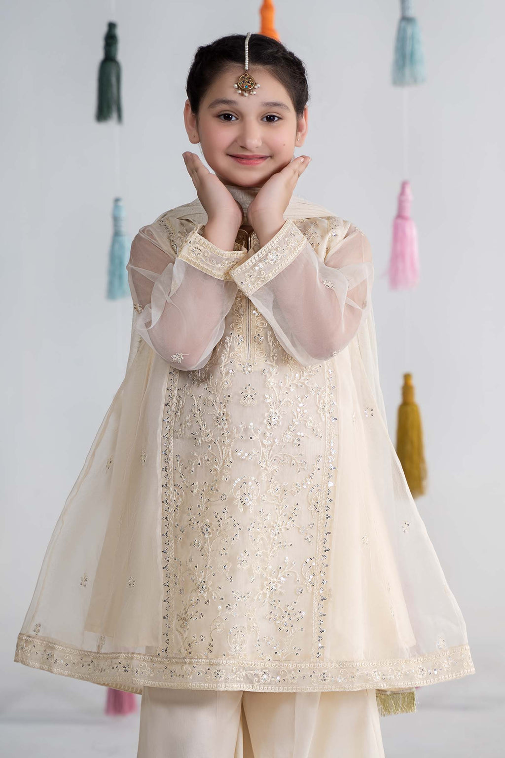 Maria B | 3 Piece Embroidered Organza Suit | MKS-EA24-25 - Libasekhas