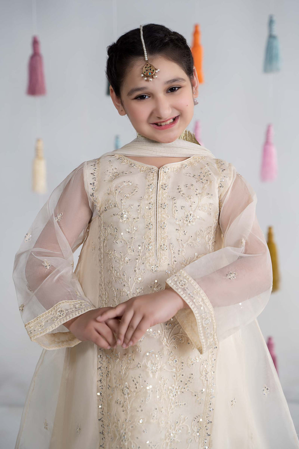 Maria B | 3 Piece Embroidered Organza Suit | MKS-EA24-25 - Libasekhas