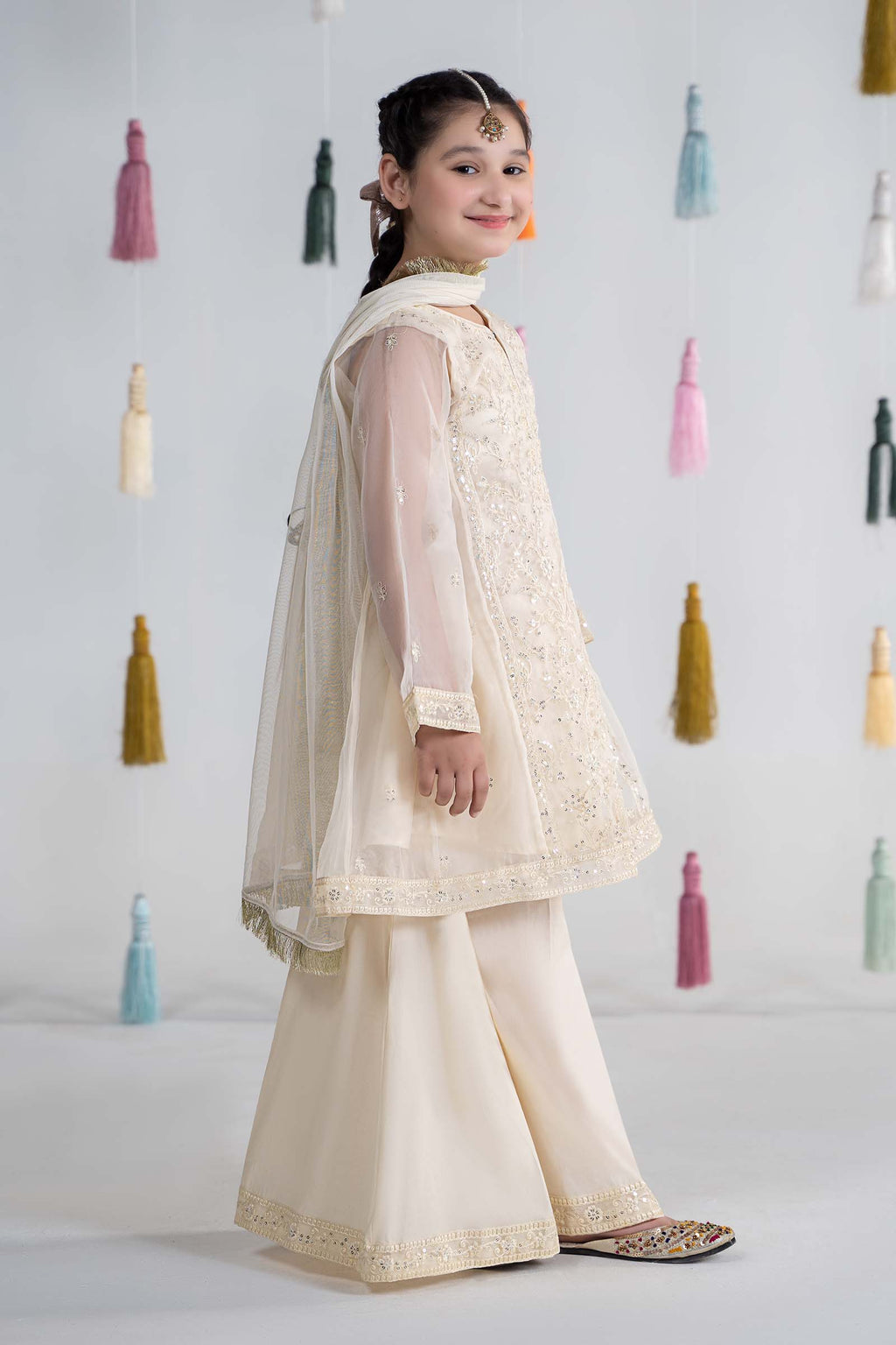 Maria B | 3 Piece Embroidered Organza Suit | MKS-EA24-25 - Libasekhas