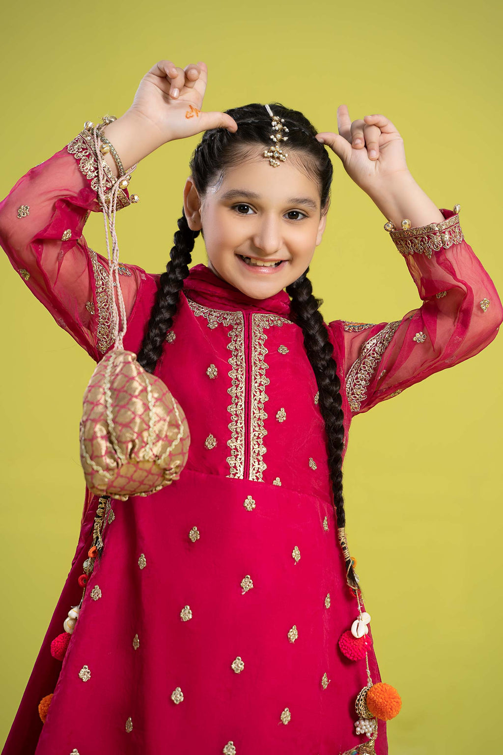 Maria B | 3 Piece Embroidered Organza Suit | MKS-EF24-23 - Libasekhas