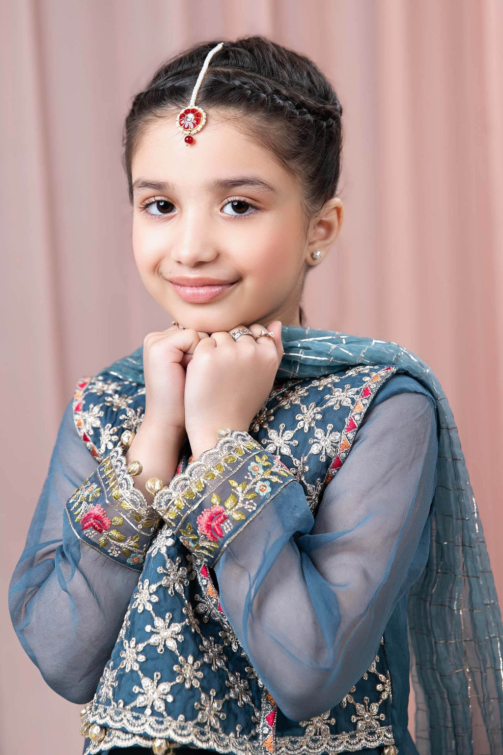 Maria B | 3 Piece Embroidered Organza Suit | MKS-EF24-29 - Libasekhas