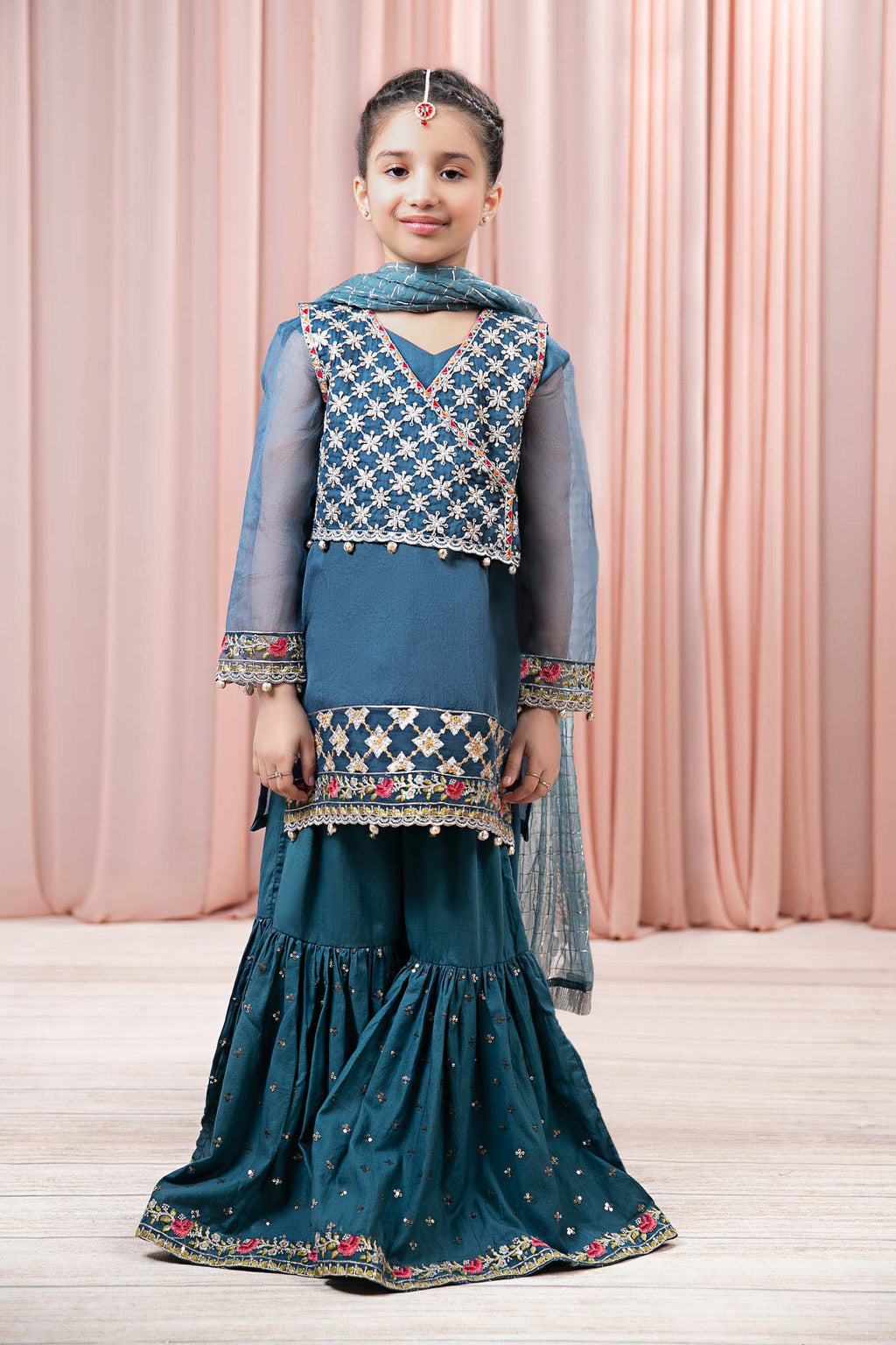 Maria B | 3 Piece Embroidered Organza Suit | MKS-EF24-29 - Libasekhas