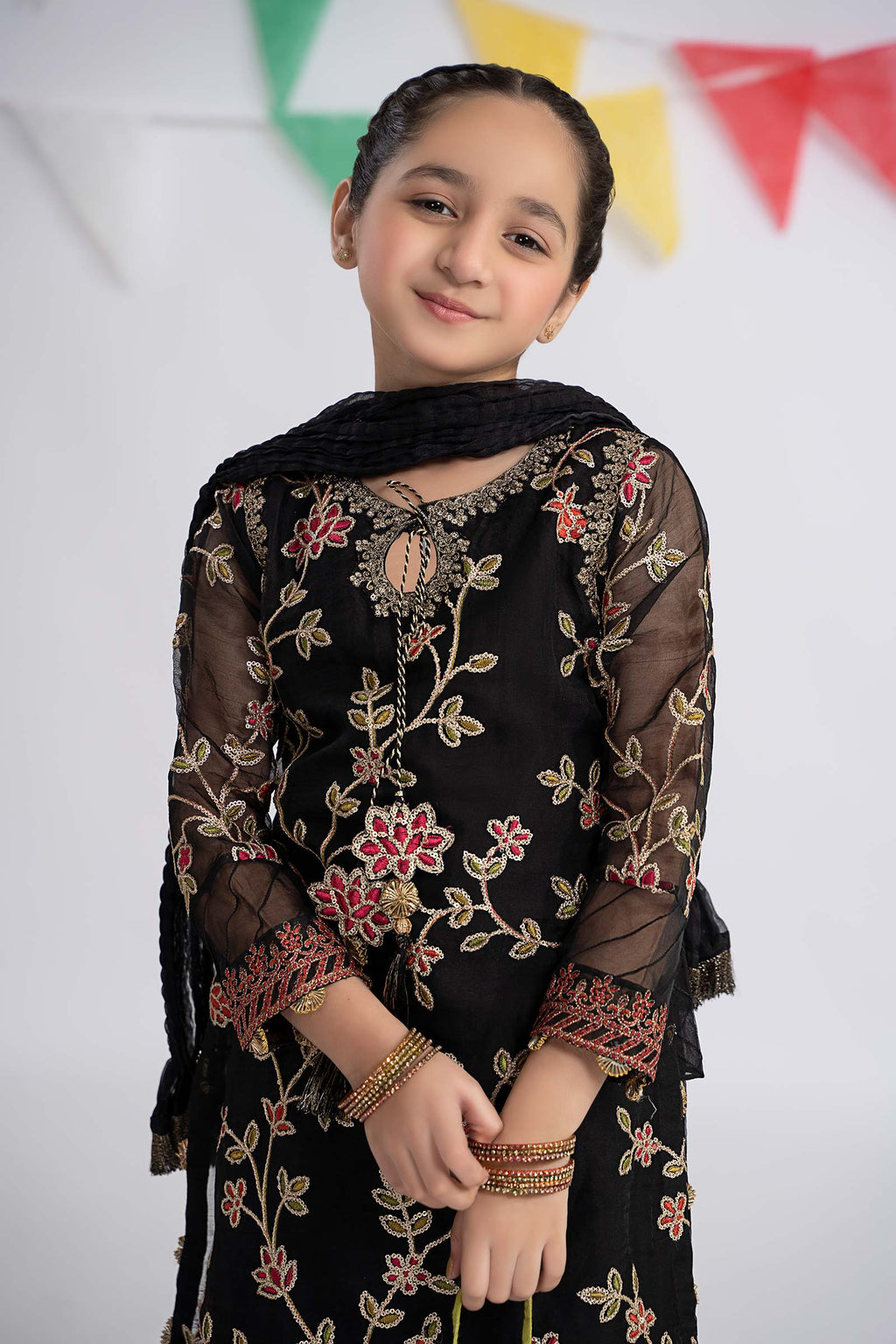 Maria B | 3 Piece Embroidered Organza Suit | MKS-EF24-30 - Libasekhas