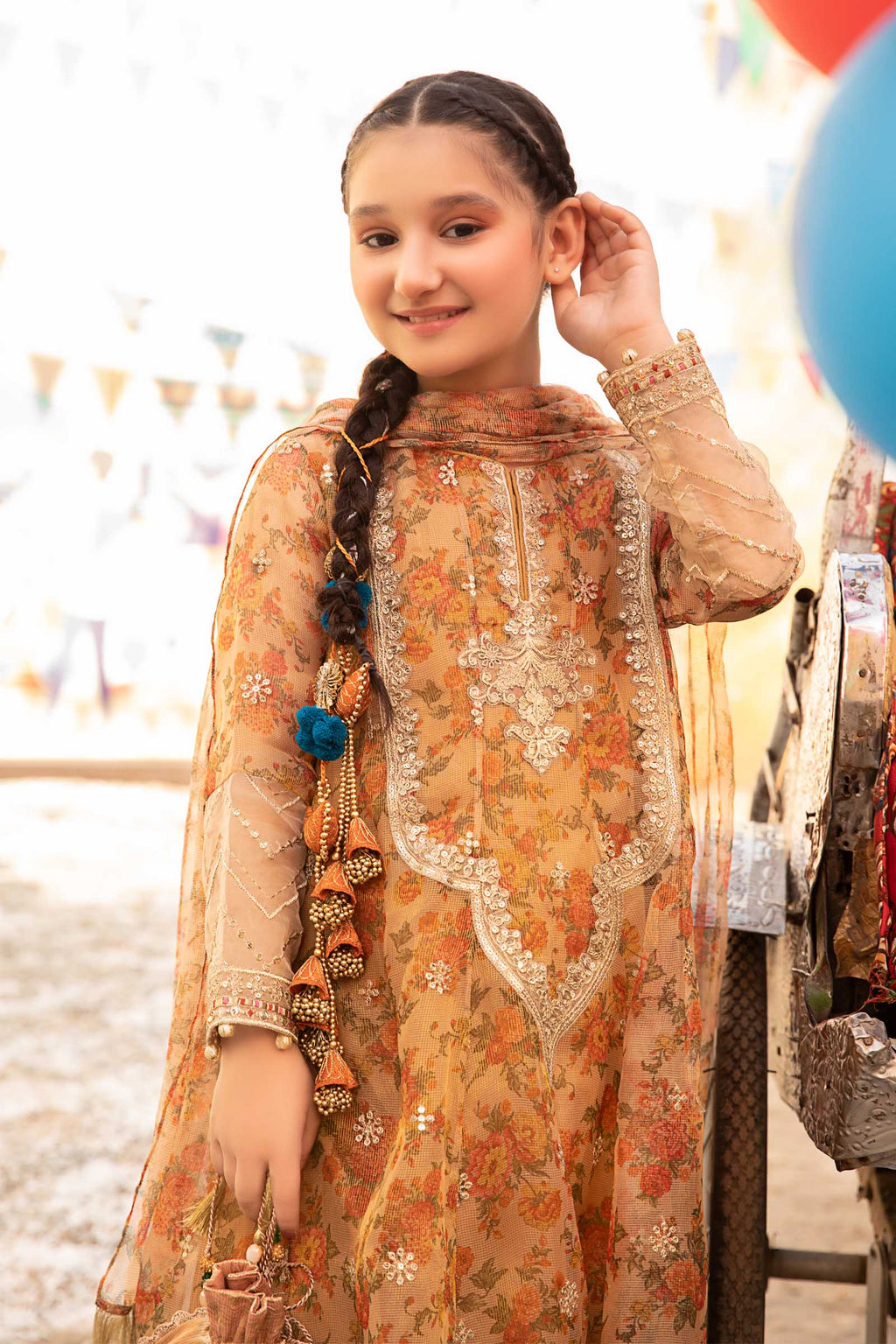 Maria B | 3 Piece Embroidered Zari Masoori Organza Suit | MKS-EF24-38 - Libasekhas