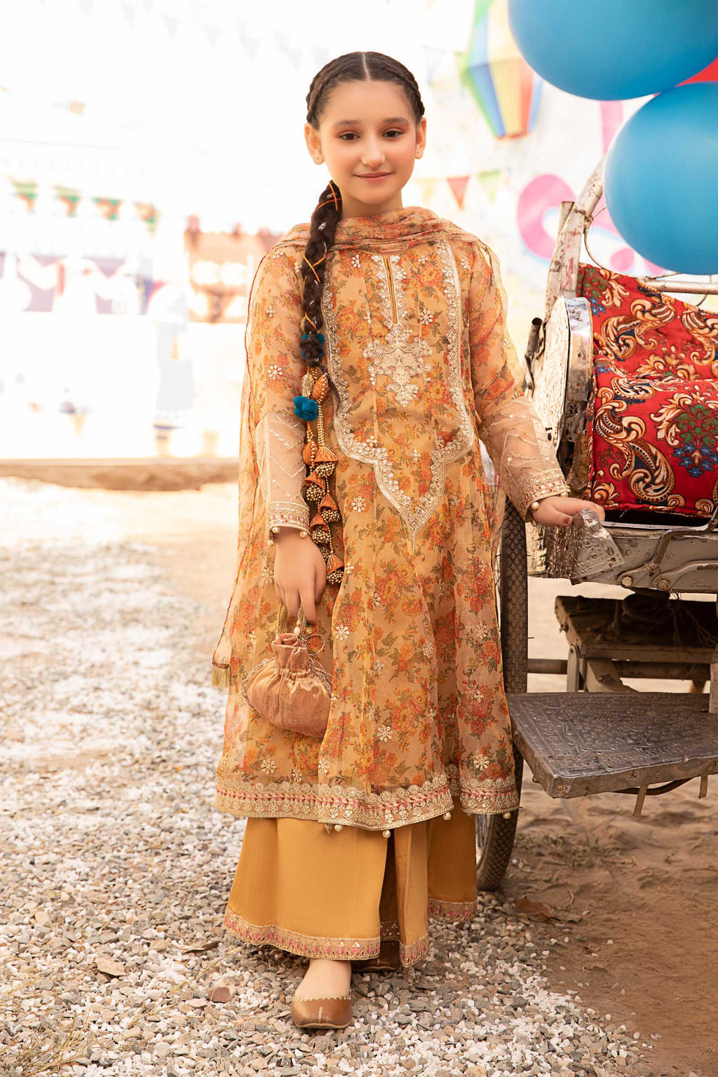 Maria B | 3 Piece Embroidered Zari Masoori Organza Suit | MKS-EF24-38 - Libasekhas