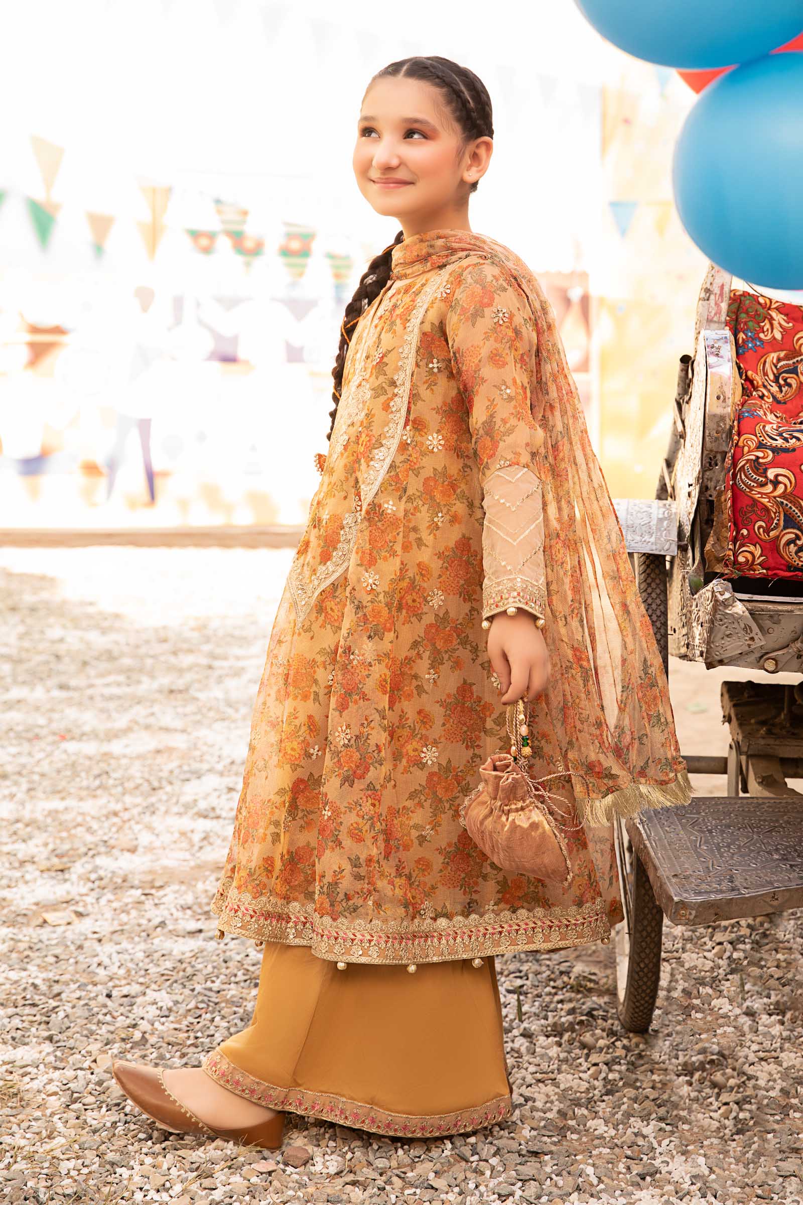 Maria B | 3 Piece Embroidered Zari Masoori Organza Suit | MKS-EF24-38 - Libasekhas
