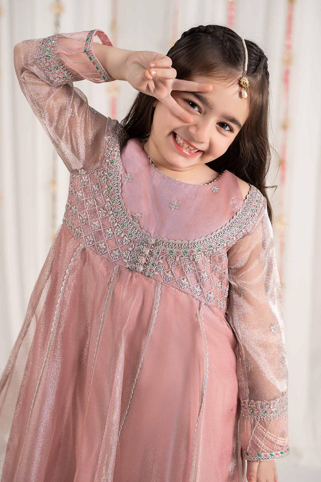 Maria B | 3 Piece Embroidered Zari Net Suit | MKS-EF25-01 - Libasekhas