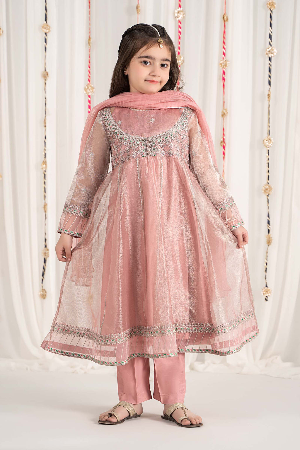 Maria B | 3 Piece Embroidered Zari Net Suit | MKS-EF25-01 - Libasekhas