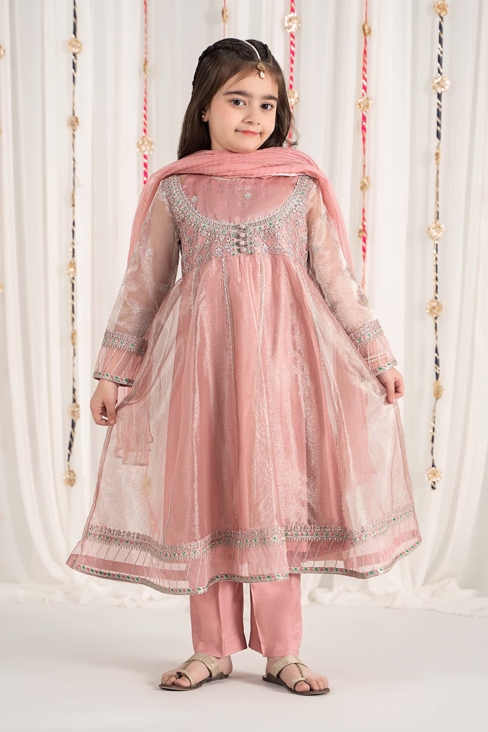 Maria B | 3 Piece Embroidered Zari Net Suit | MKS-EF25-01 - Libasekhas