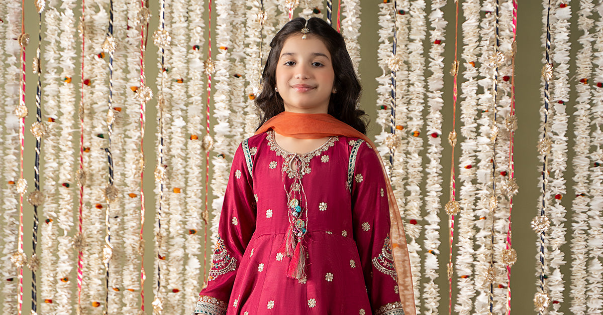 Maria B | 3 Piece Embroidered Raw Silk Suit | MKS-EF25-07 - Libasekhas