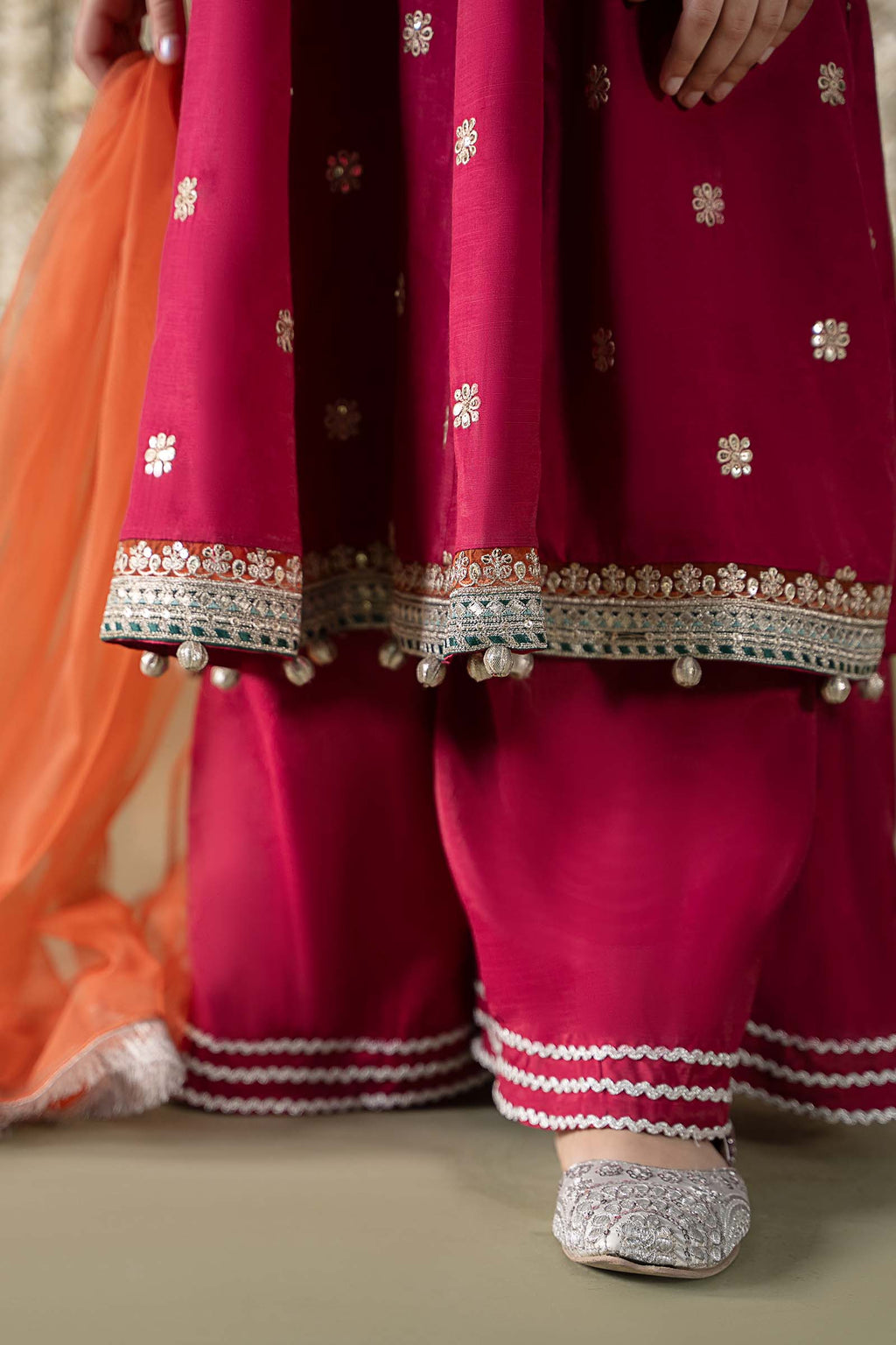 Maria B | 3 Piece Embroidered Raw Silk Suit | MKS-EF25-07 - Libasekhas