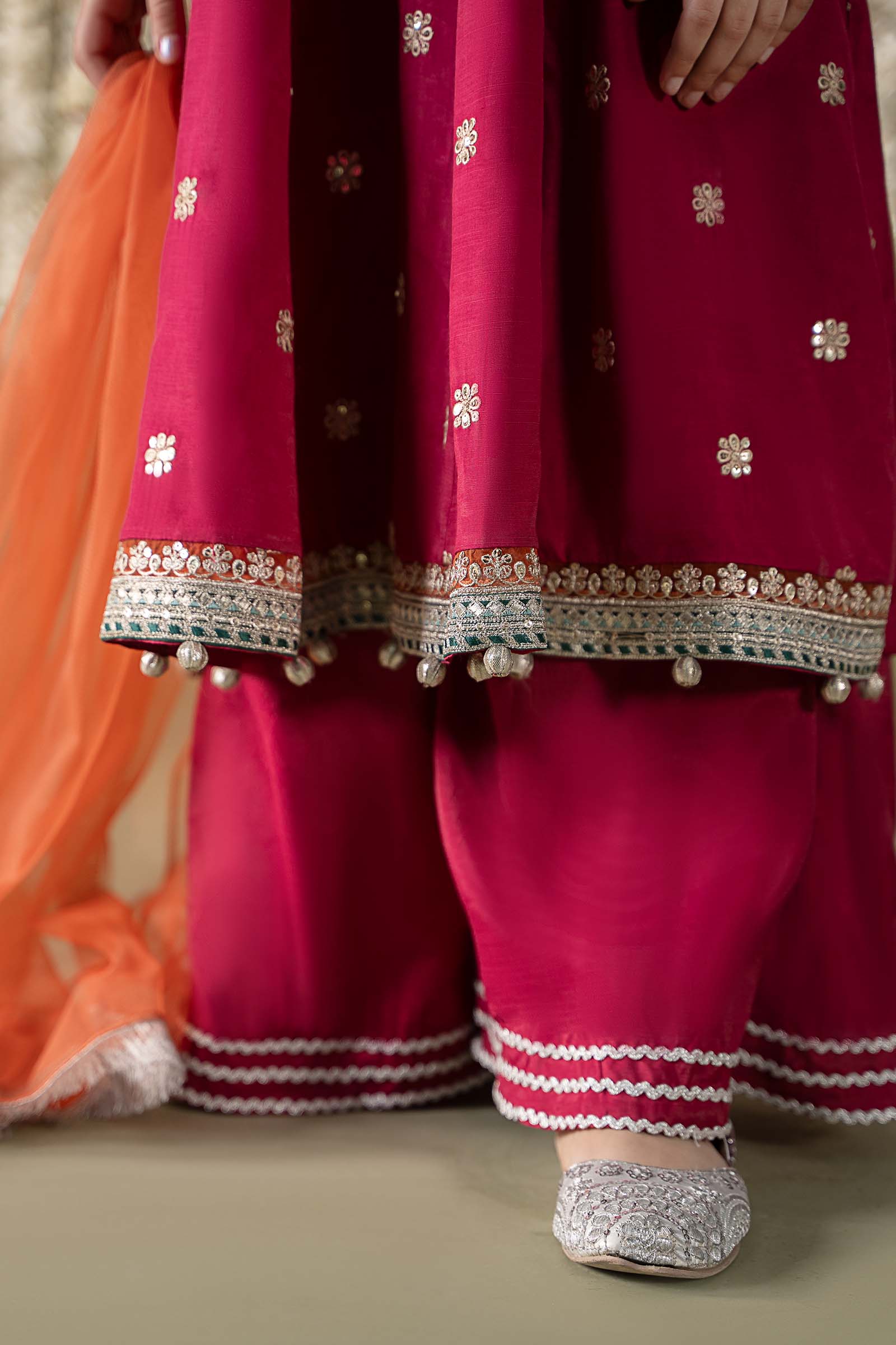 Maria B | 3 Piece Embroidered Raw Silk Suit | MKS-EF25-07 - Libasekhas