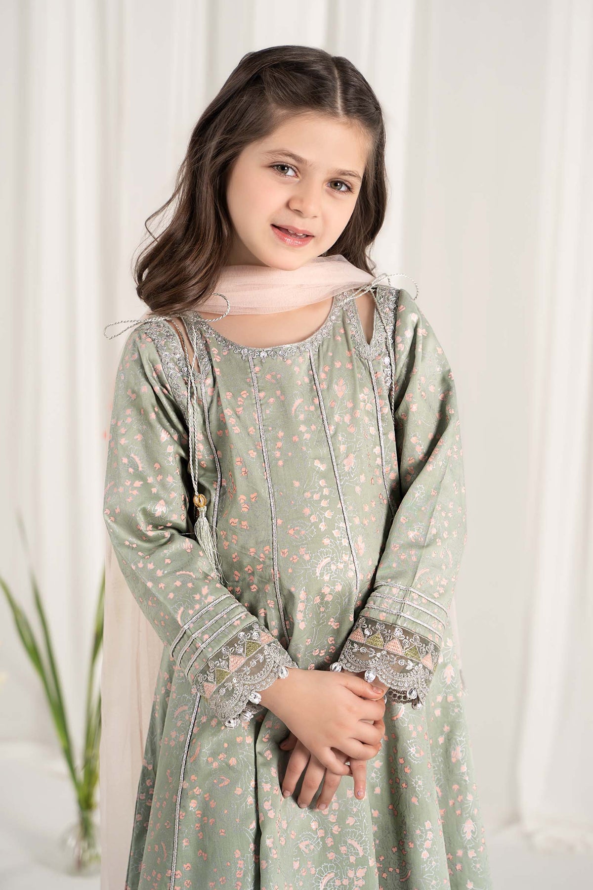 Maria B | 3 Piece Embroidered Cotton Satin Suit | MKS-EF25-08 - Libasekhas