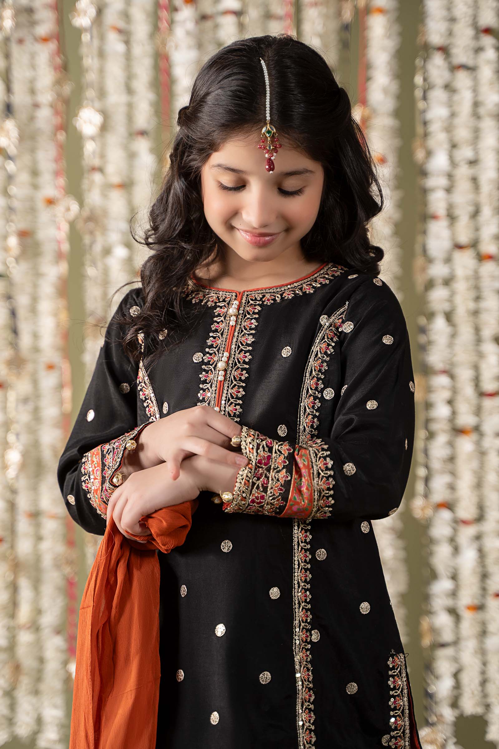 Maria B | 3 Piece Embroidered Raw Silk Suit | MKS-EF25-25 - Libasekhas