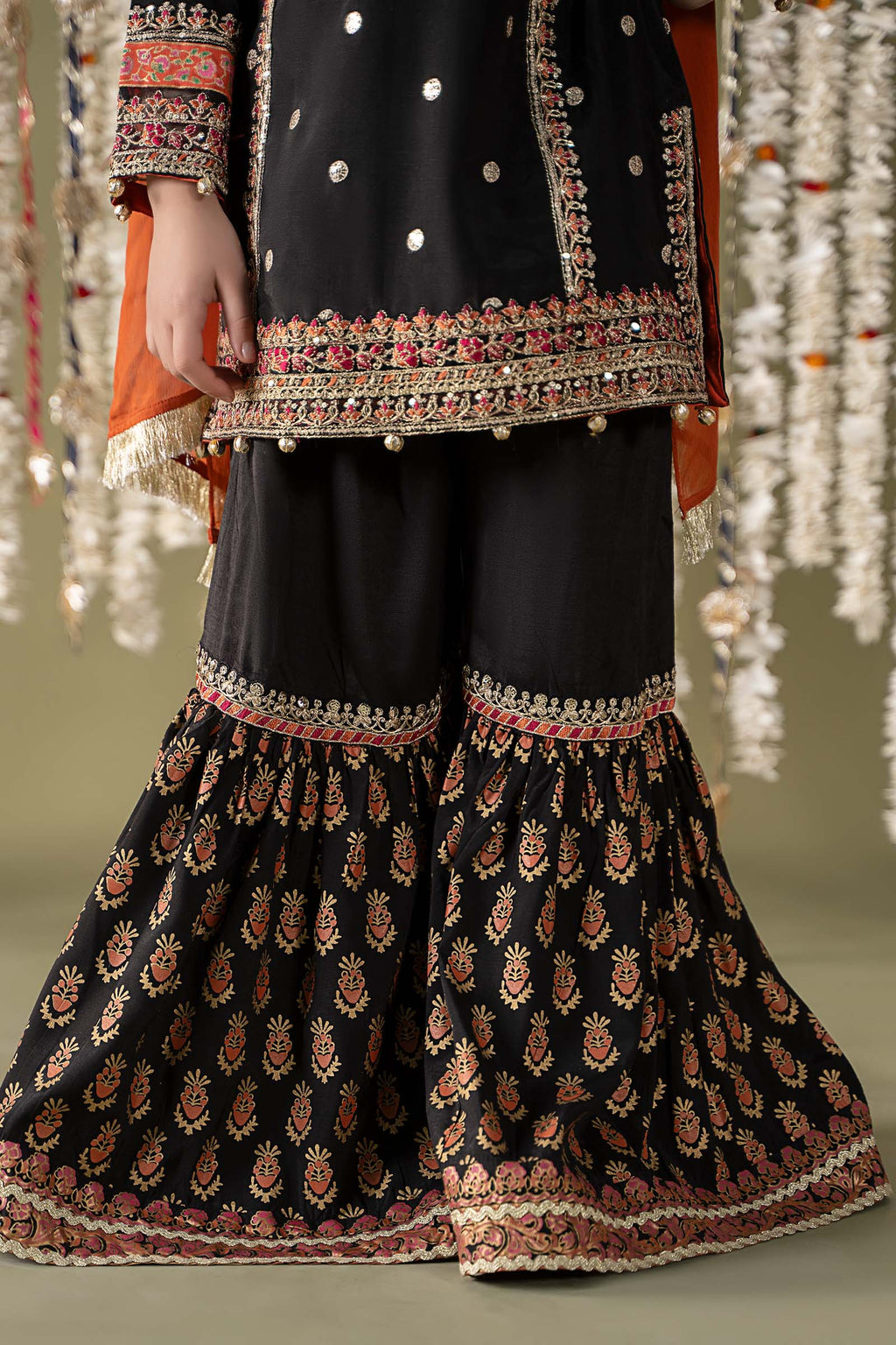 Maria B | 3 Piece Embroidered Raw Silk Suit | MKS-EF25-25 - Libasekhas