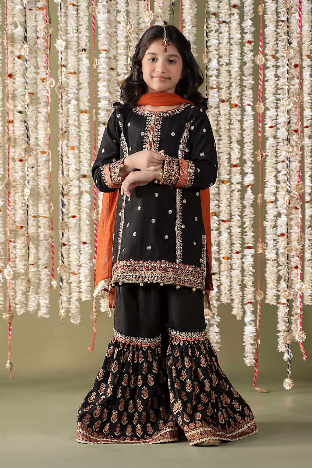 Maria B | 3 Piece Embroidered Raw Silk Suit | MKS-EF25-25 - Libasekhas