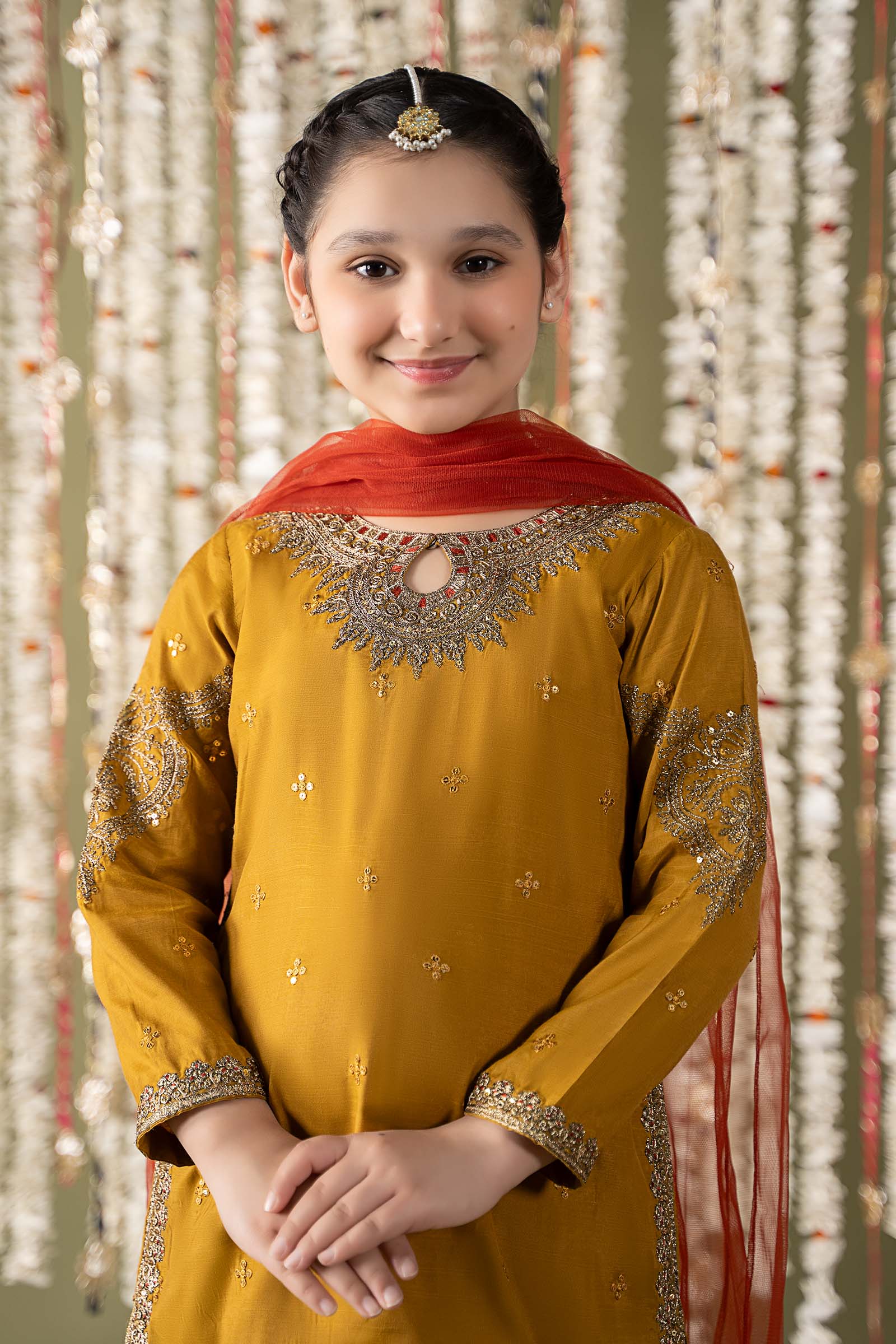 Maria B | 3 Piece Embroidered Raw Silk Suit | MKS-EF25-27 - Libasekhas