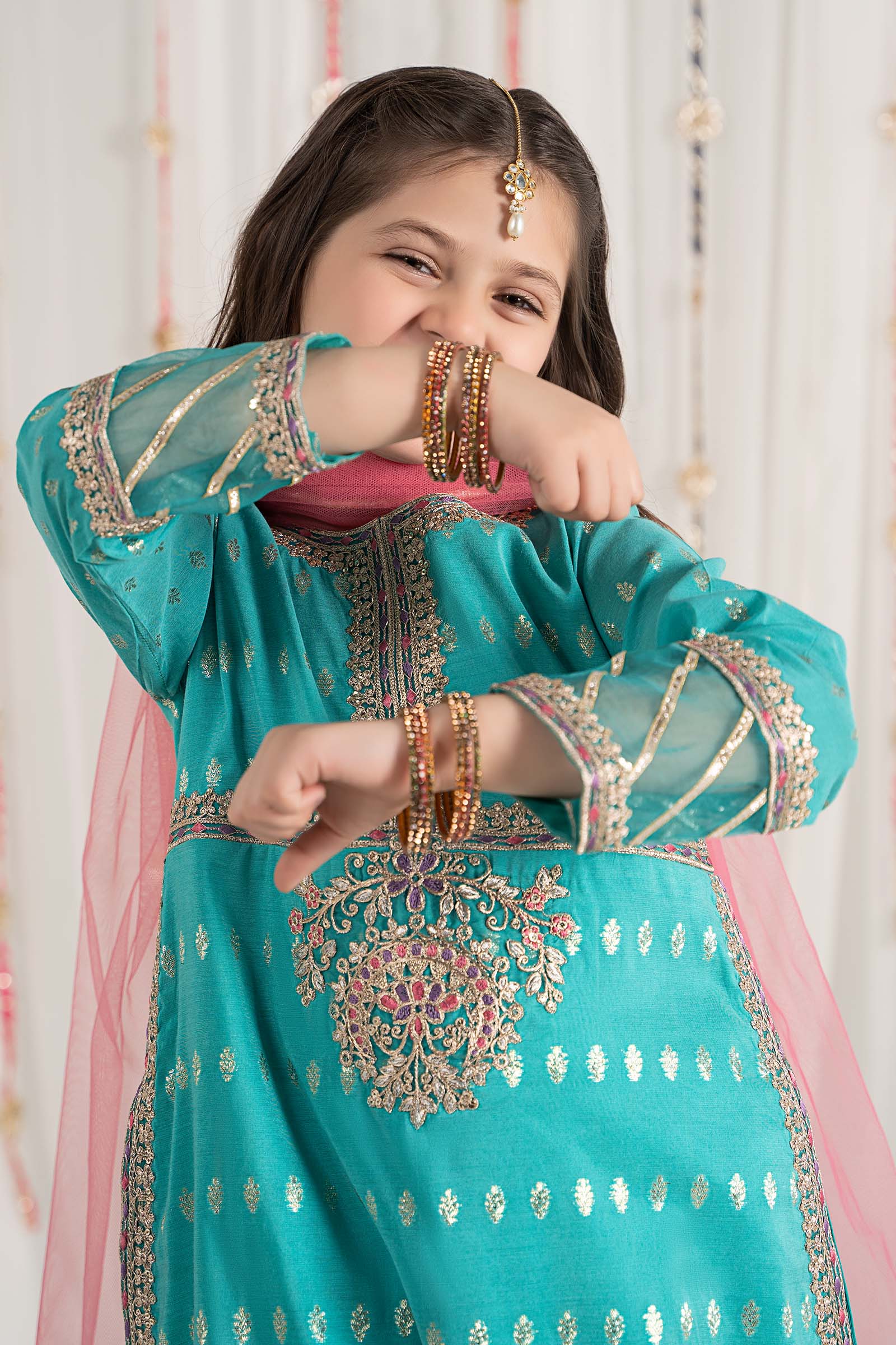 Maria B | 3 Piece Embroidered Raw Silk Suit | MKS-EF25-30 - Libasekhas