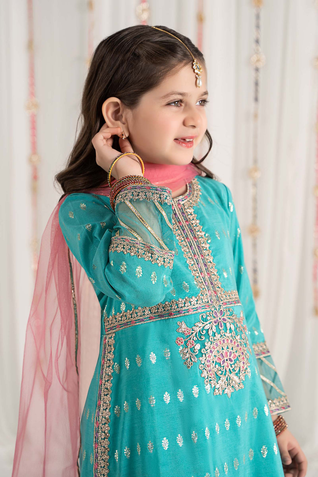 Maria B | 3 Piece Embroidered Raw Silk Suit | MKS-EF25-30 - Libasekhas