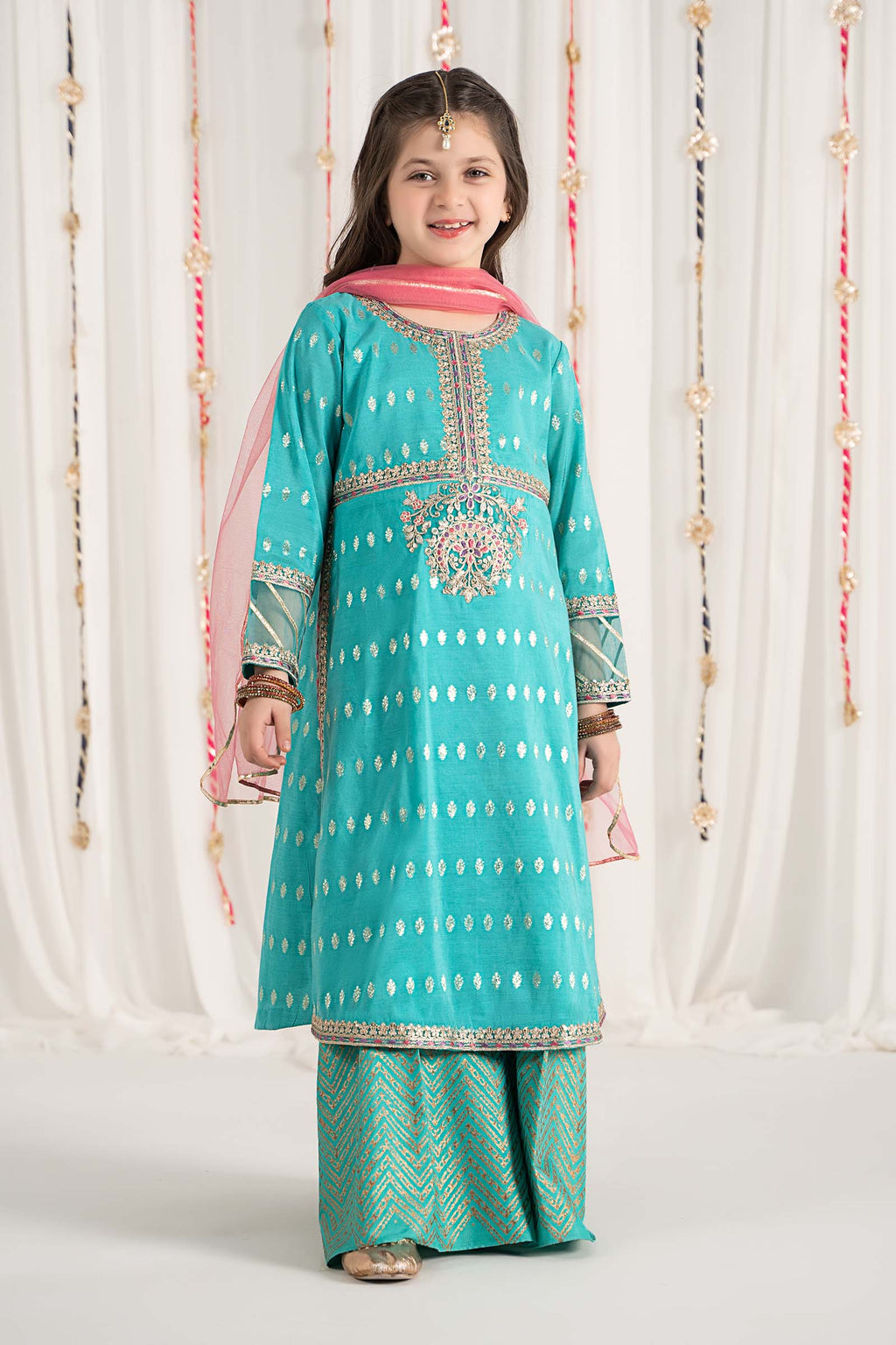 Maria B | 3 Piece Embroidered Raw Silk Suit | MKS-EF25-30 - Libasekhas
