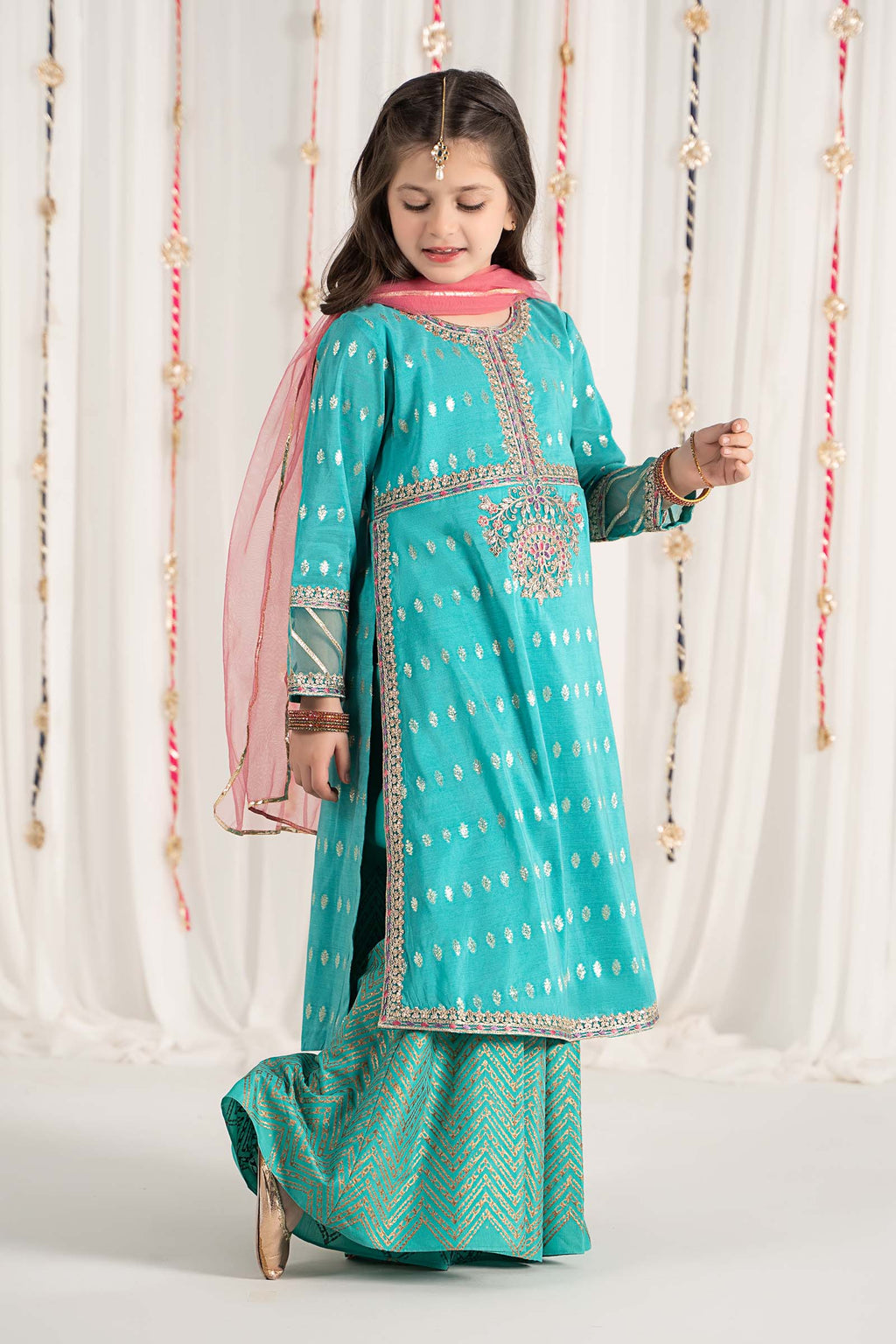Maria B | 3 Piece Embroidered Raw Silk Suit | MKS-EF25-30 - Libasekhas