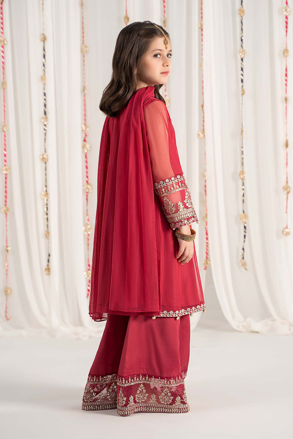 Maria B | 3 Piece Embroidered Polyester Net Suit | MKS-EF25-43 - Libasekhas