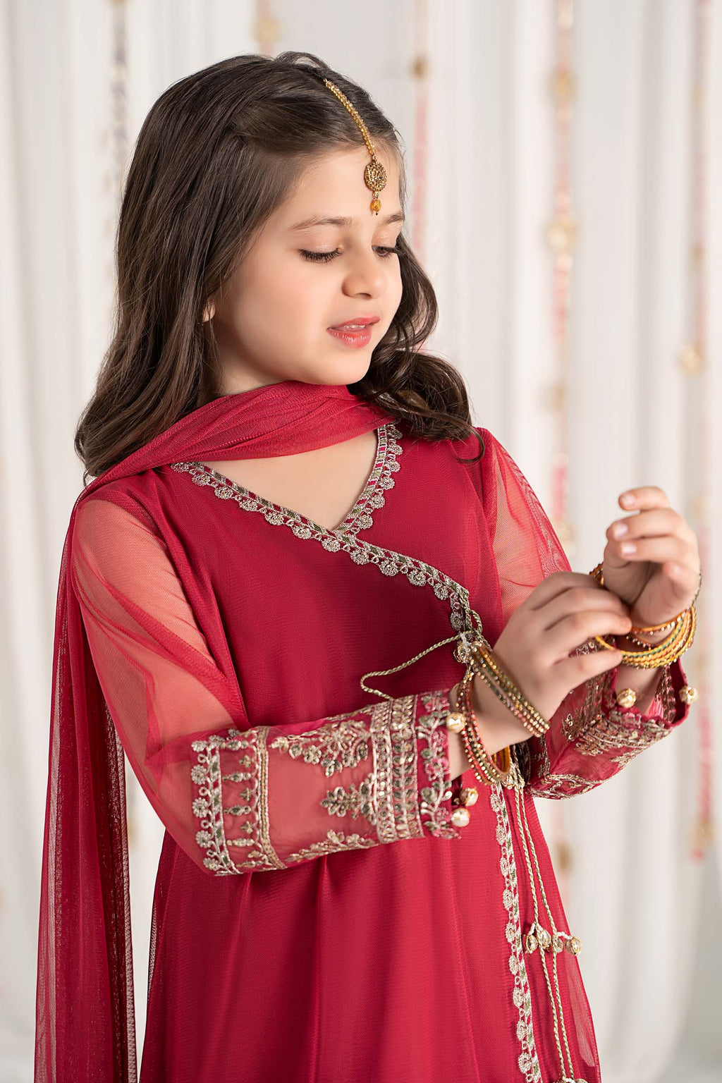 Maria B | 3 Piece Embroidered Polyester Net Suit | MKS-EF25-43 - Libasekhas