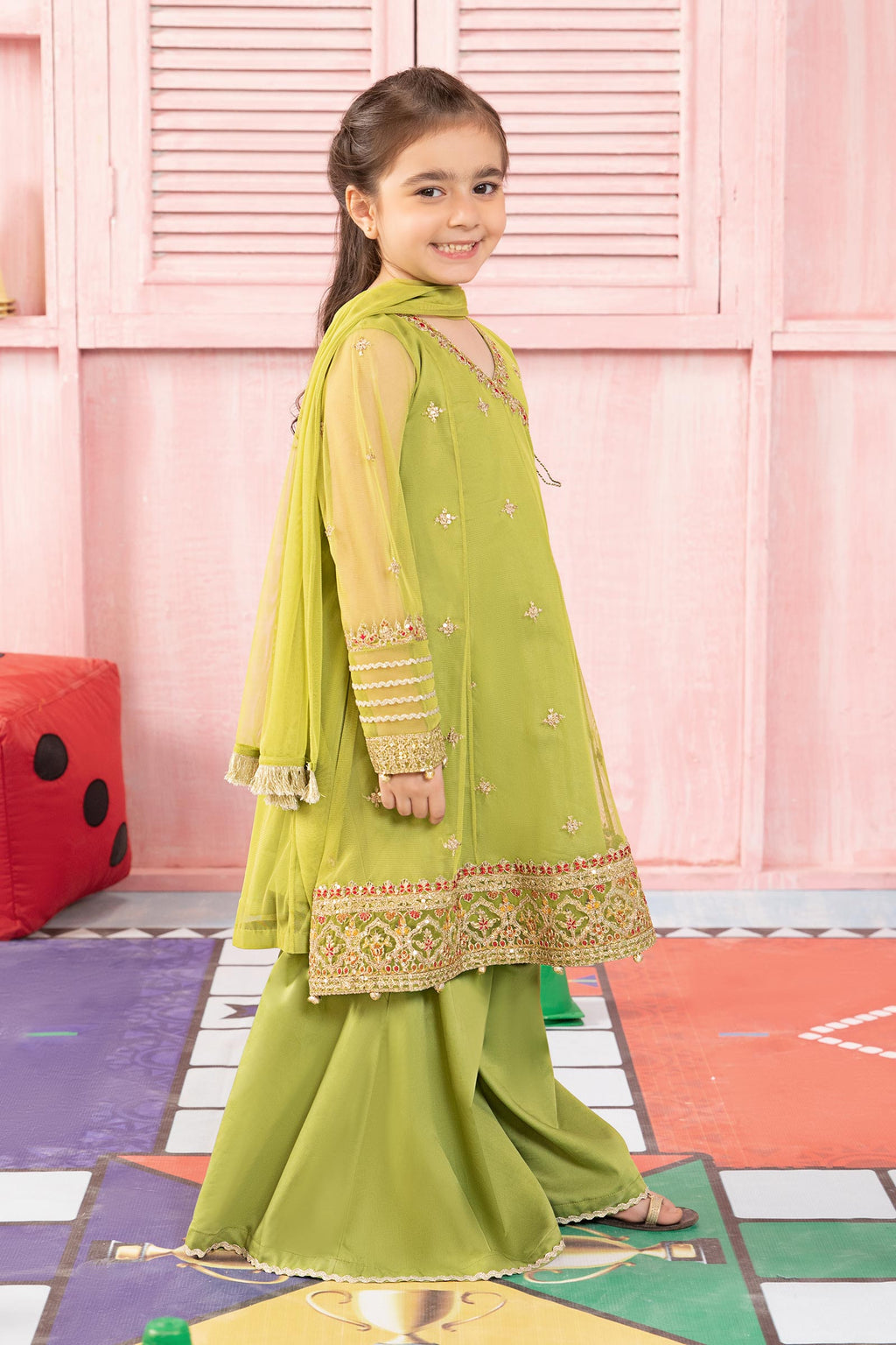Maria B | 3 Piece Embroidered Net Suit | MKS-PF24-05 - Libasekhas